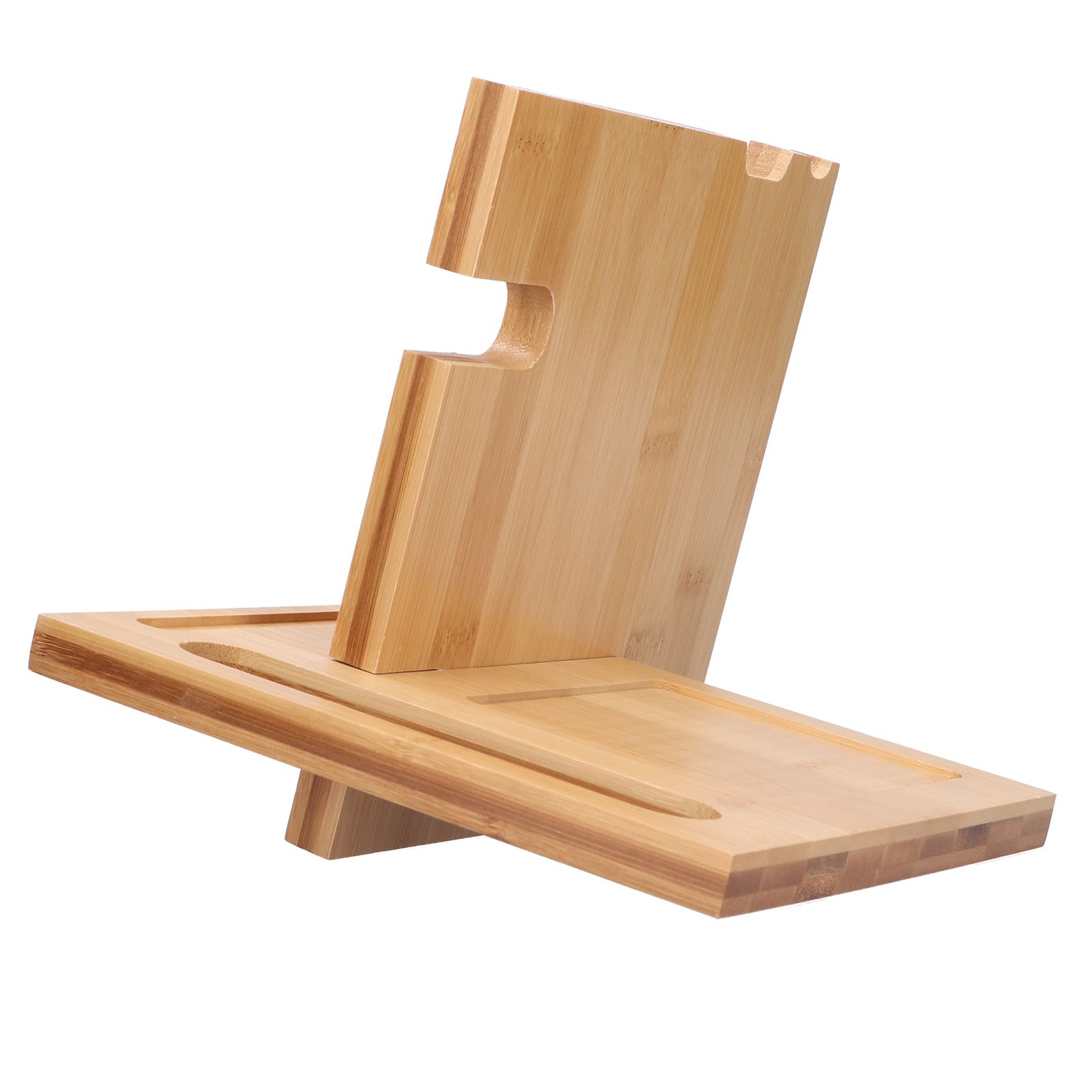 Wood Mobile Phone Holder MultiFunctional Wallet Storage Box for Home Office view 7