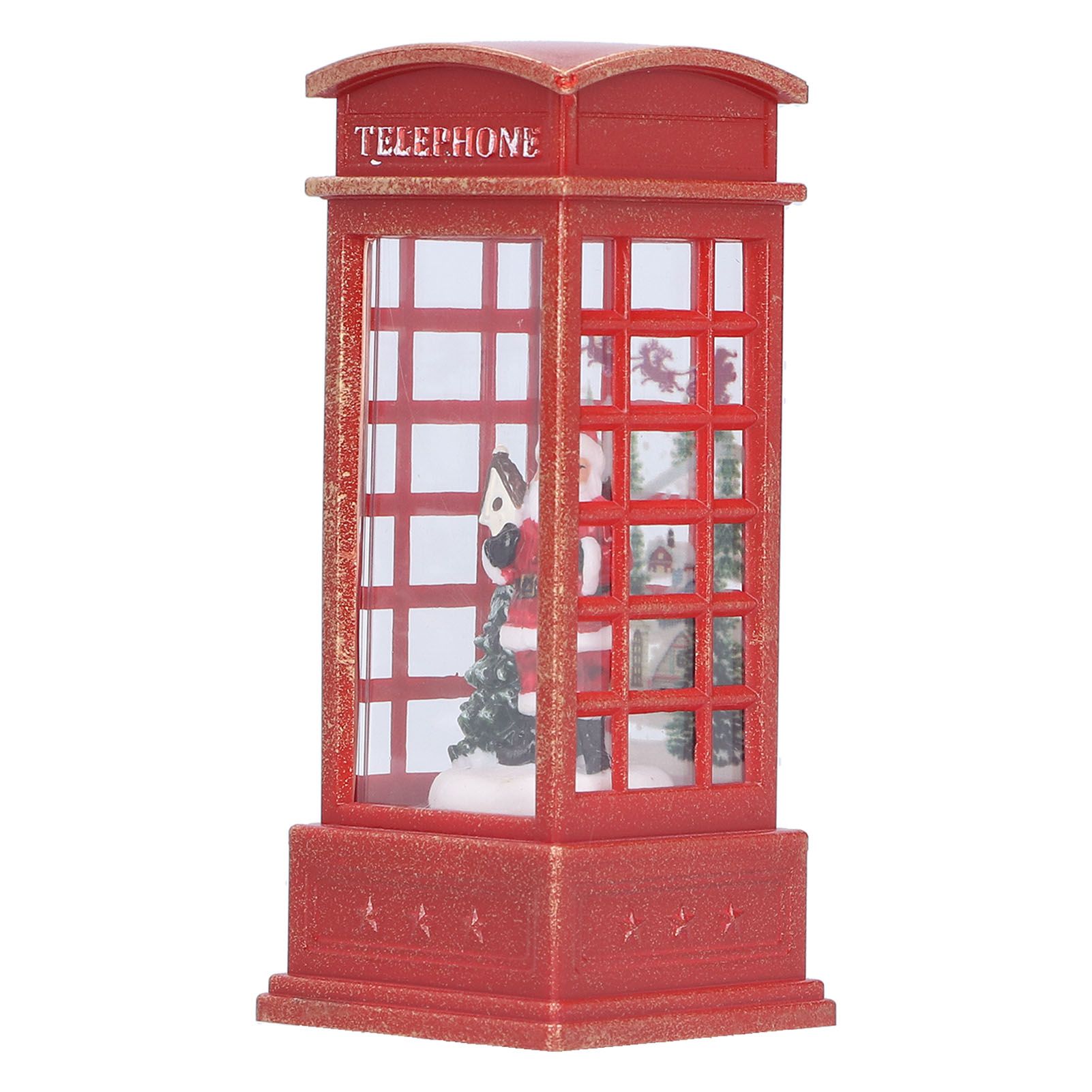 Christmas Decorations Telephone Booth Decoration Night Light Home Decoration — image 1