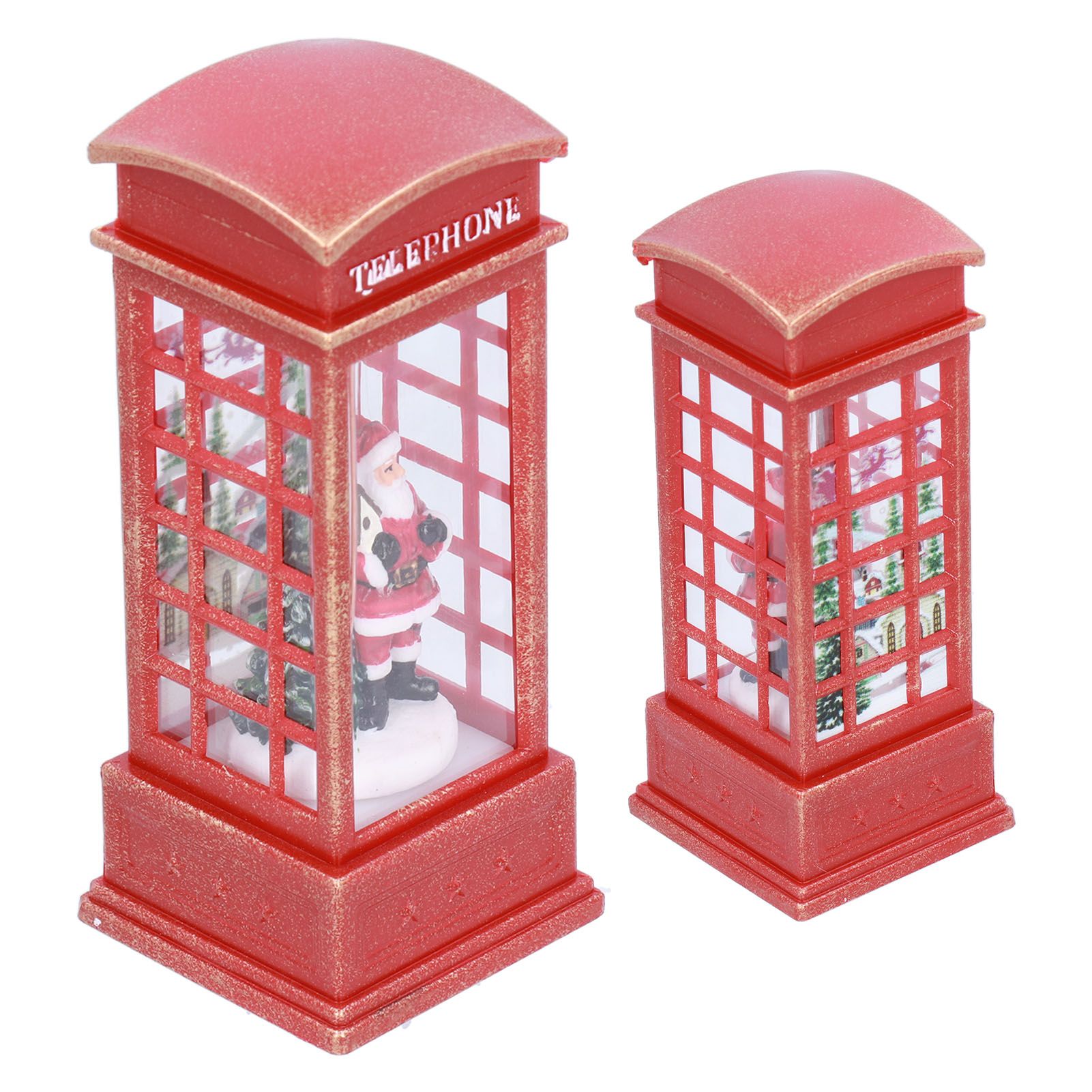 Christmas Decorations Telephone Booth Decoration Night Light Home Decoration view 4