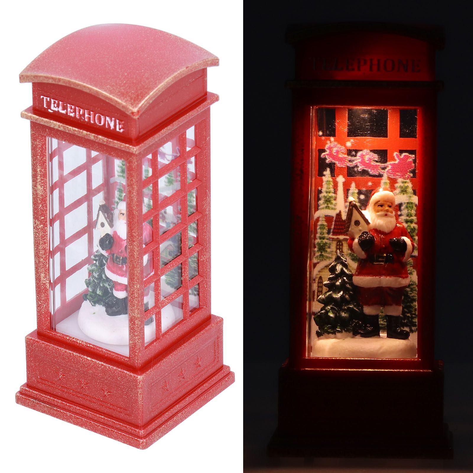 Christmas Decorations Telephone Booth Decoration Night Light Home Decoration view 7