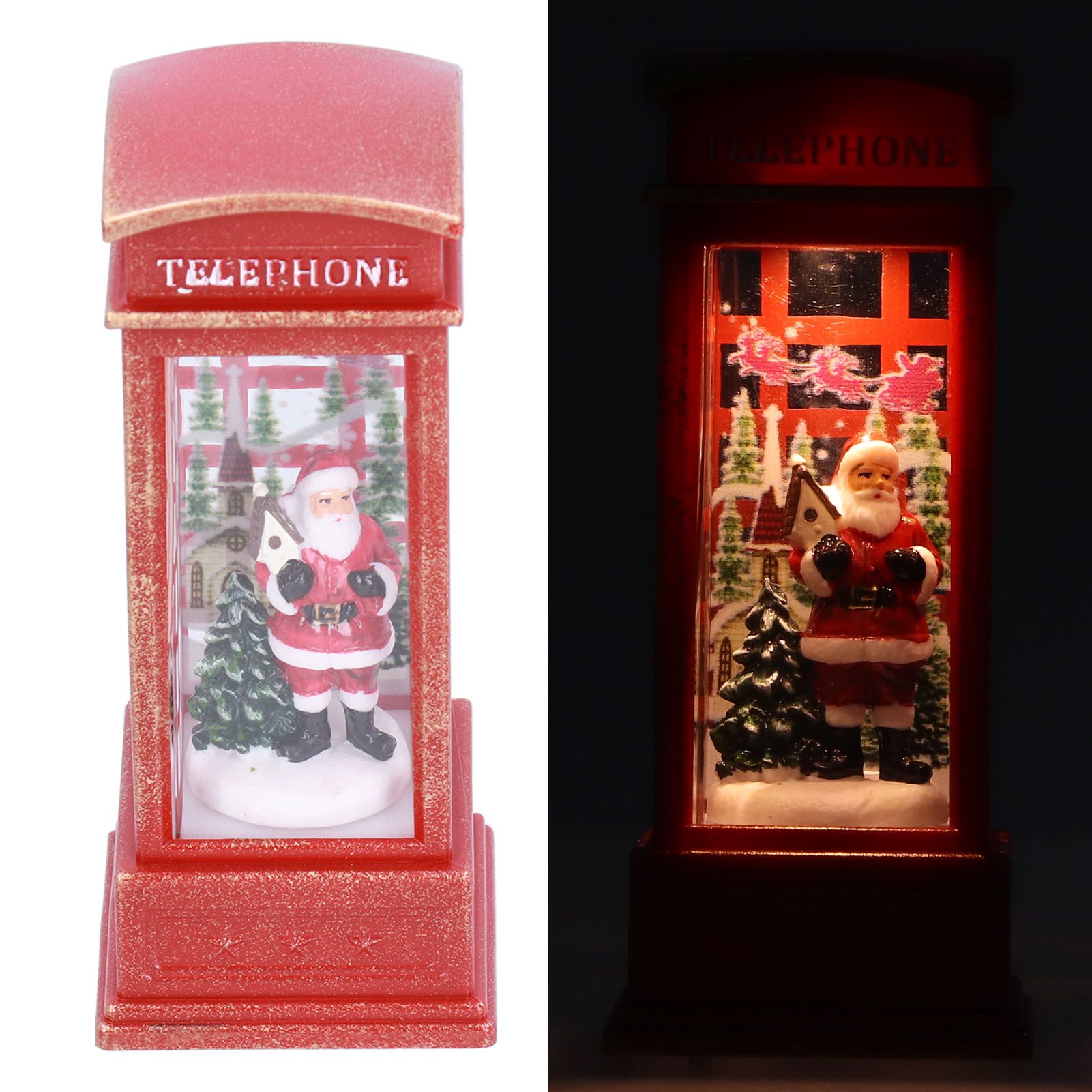 Christmas Decorations Telephone Booth Decoration Night Light Home Decoration view 9