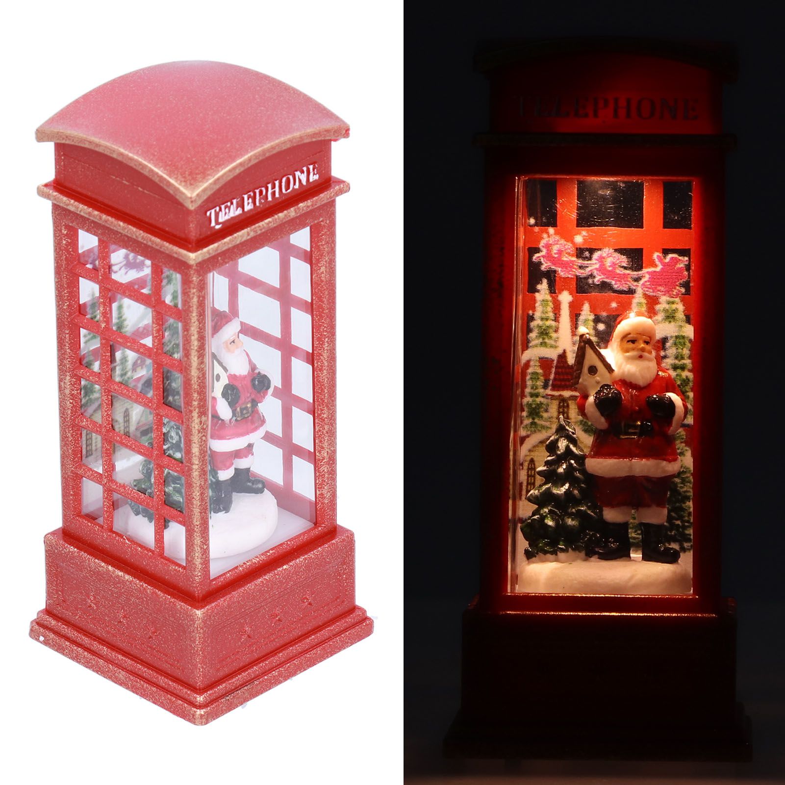 Christmas Decorations Telephone Booth Decoration Night Light Home Decoration view 10