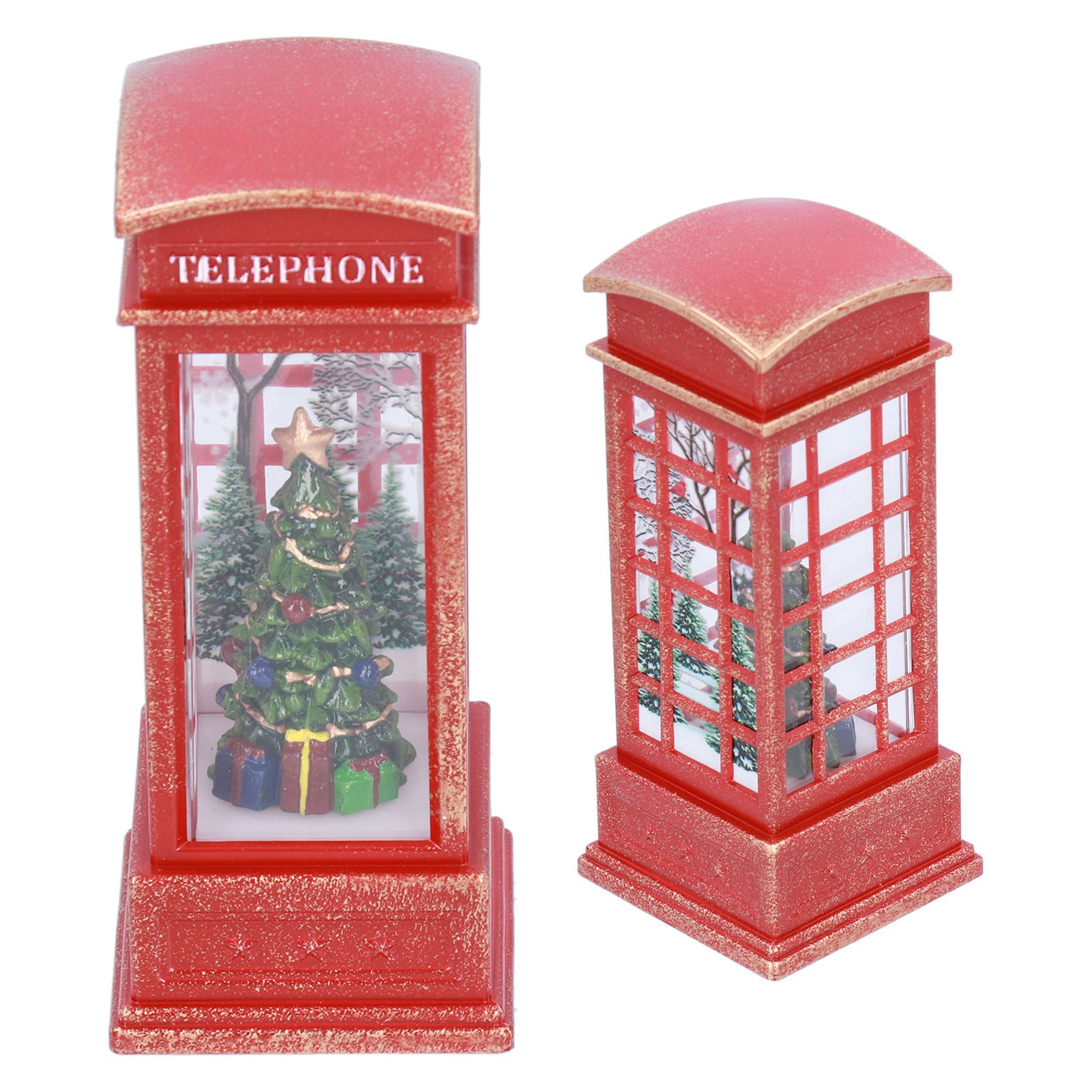 Christmas Decorations Telephone Booth Decoration Night Light Home Decoration view 3