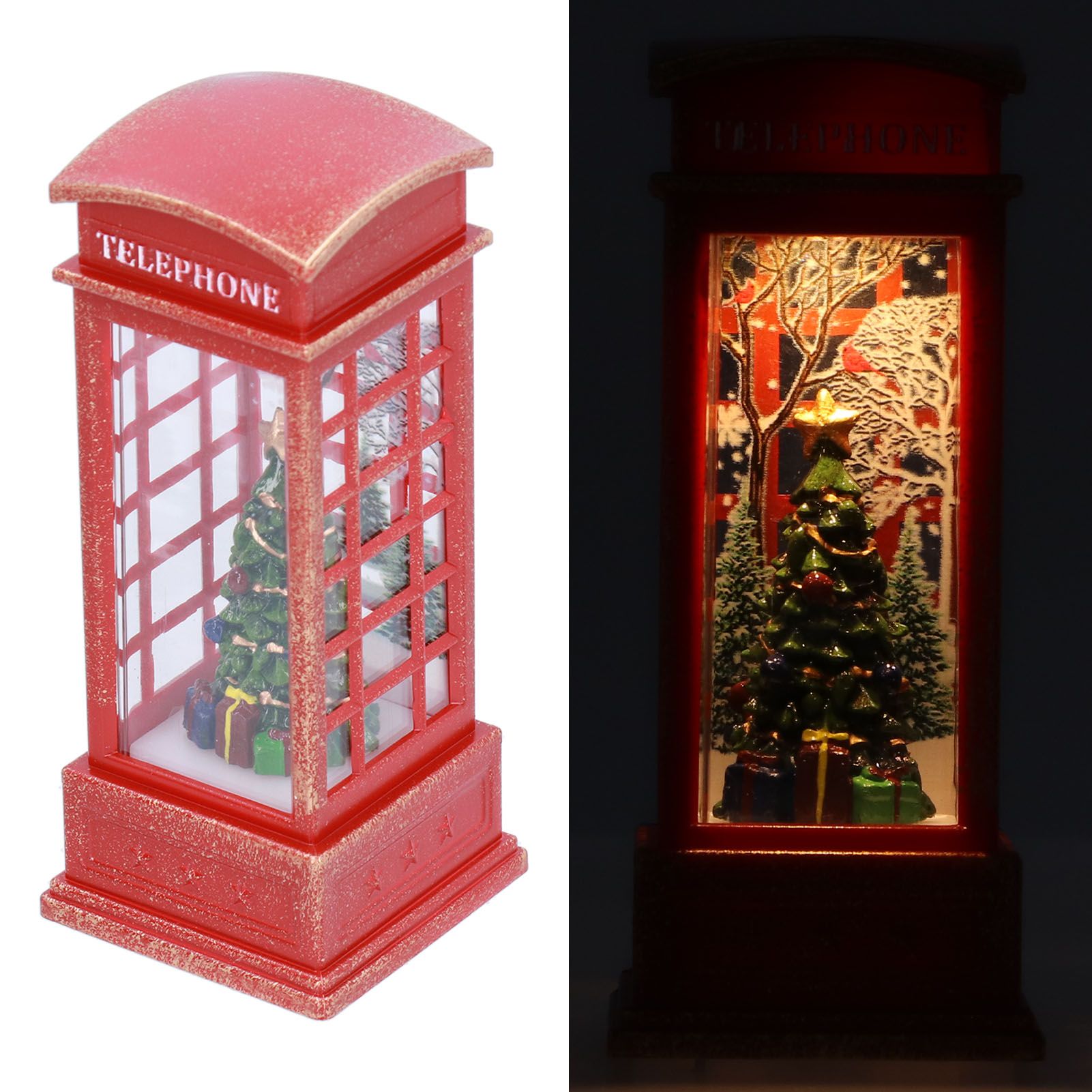 Christmas Decorations Telephone Booth Decoration Night Light Home Decoration view 8