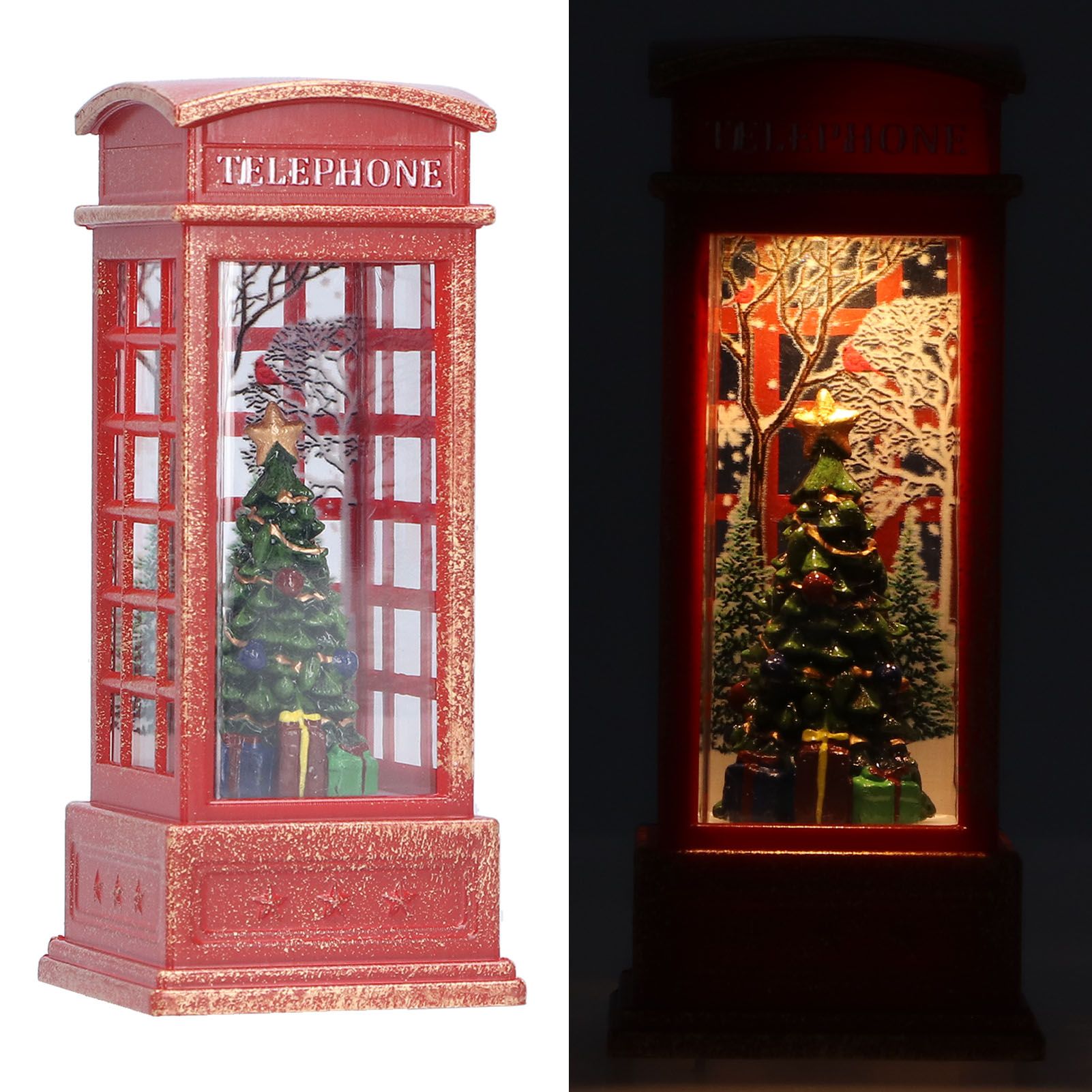 Christmas Decorations Telephone Booth Decoration Night Light Home Decoration view 9