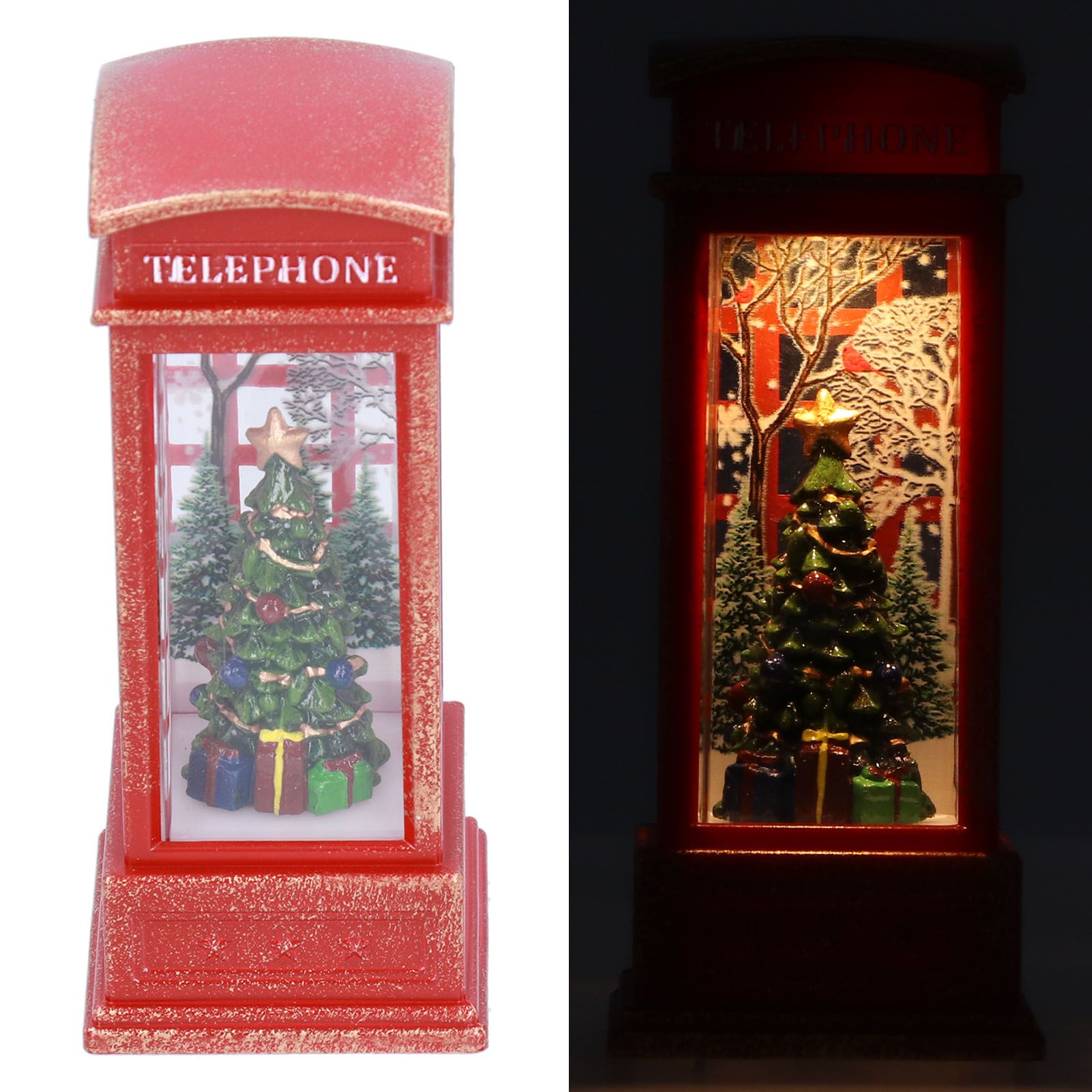 Christmas Decorations Telephone Booth Decoration Night Light Home Decoration view 10