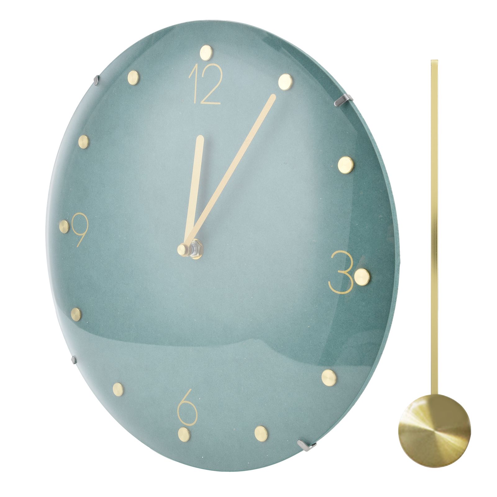 Modern Hanging Clock Framless Round Wall Pendulum Clock for Home Bar Shop view 3