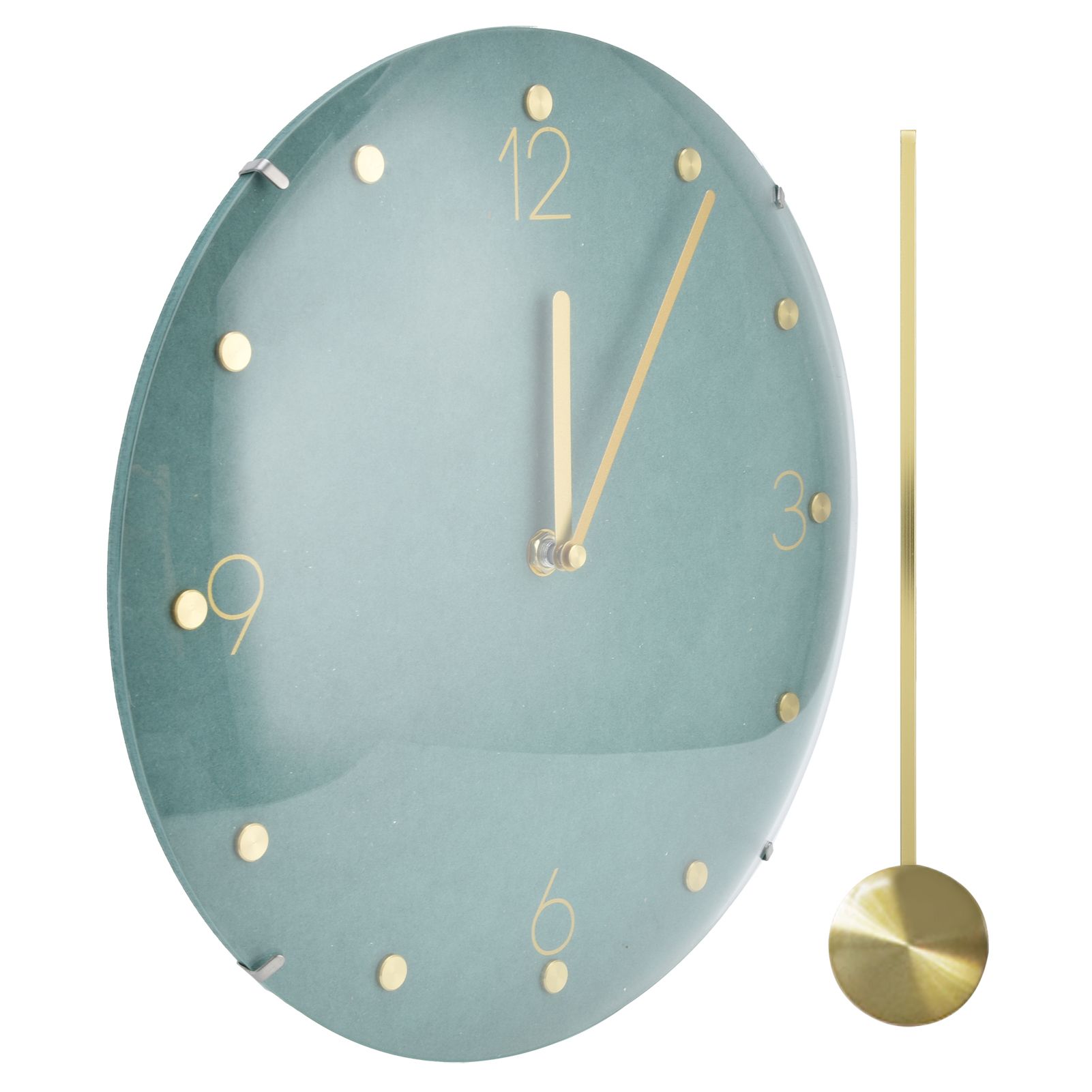 Modern Hanging Clock Framless Round Wall Pendulum Clock for Home Bar Shop view 4