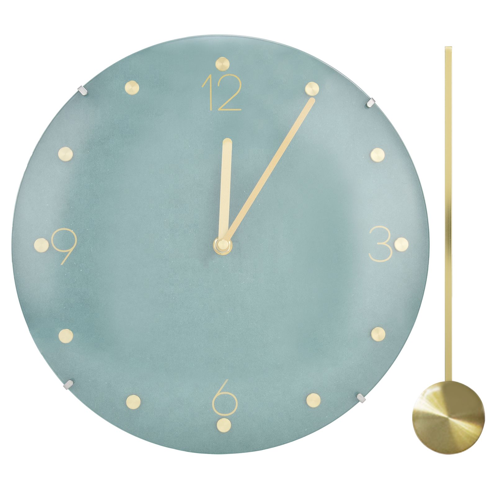 Modern Hanging Clock Framless Round Wall Pendulum Clock for Home Bar Shop view 10