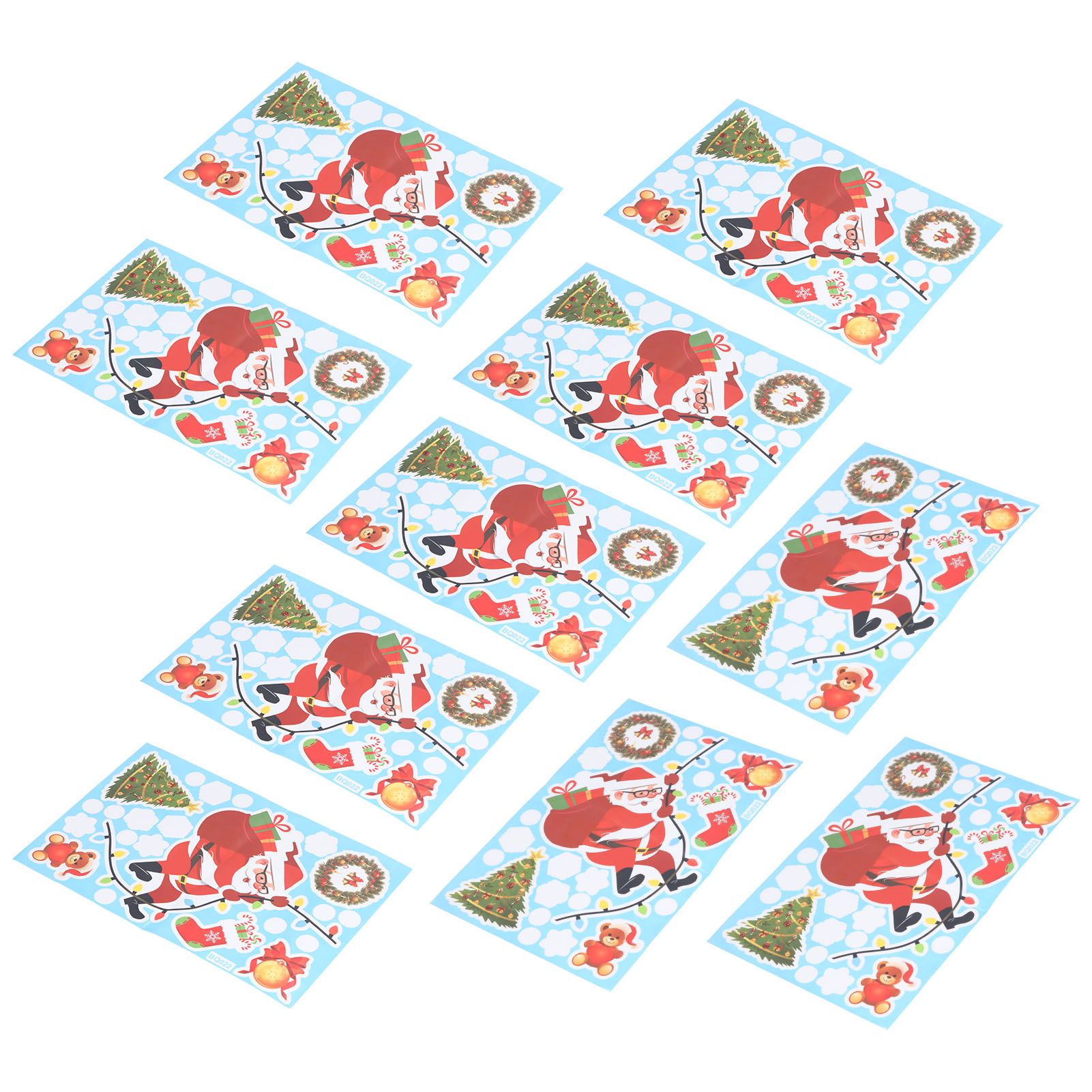 10Pcs Christmas Man Decoration Stickers SelfAdhesive Wall Decal Wall Sticker