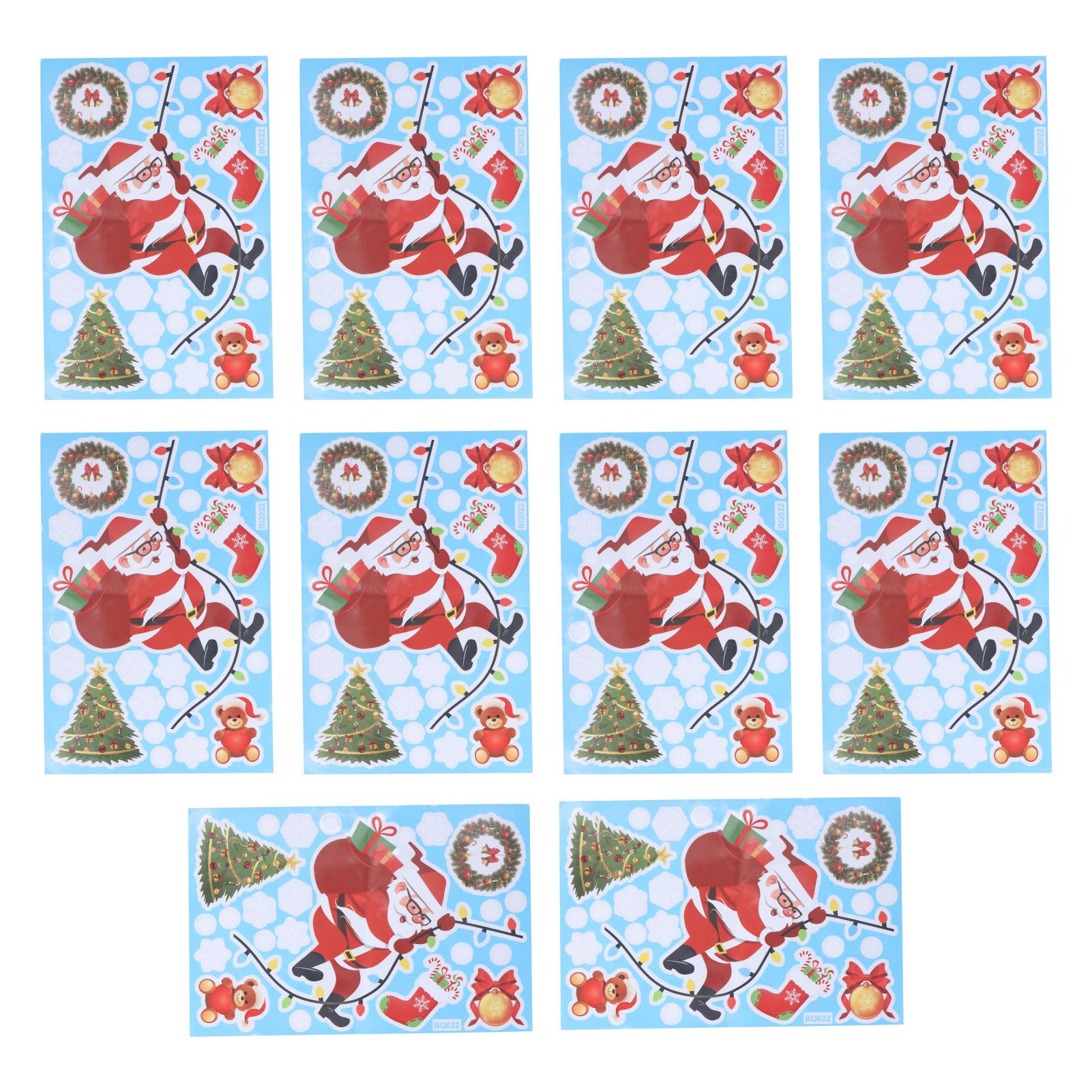 10Pcs Christmas Man Decoration Stickers SelfAdhesive Wall Decal Wall Sticker view 2
