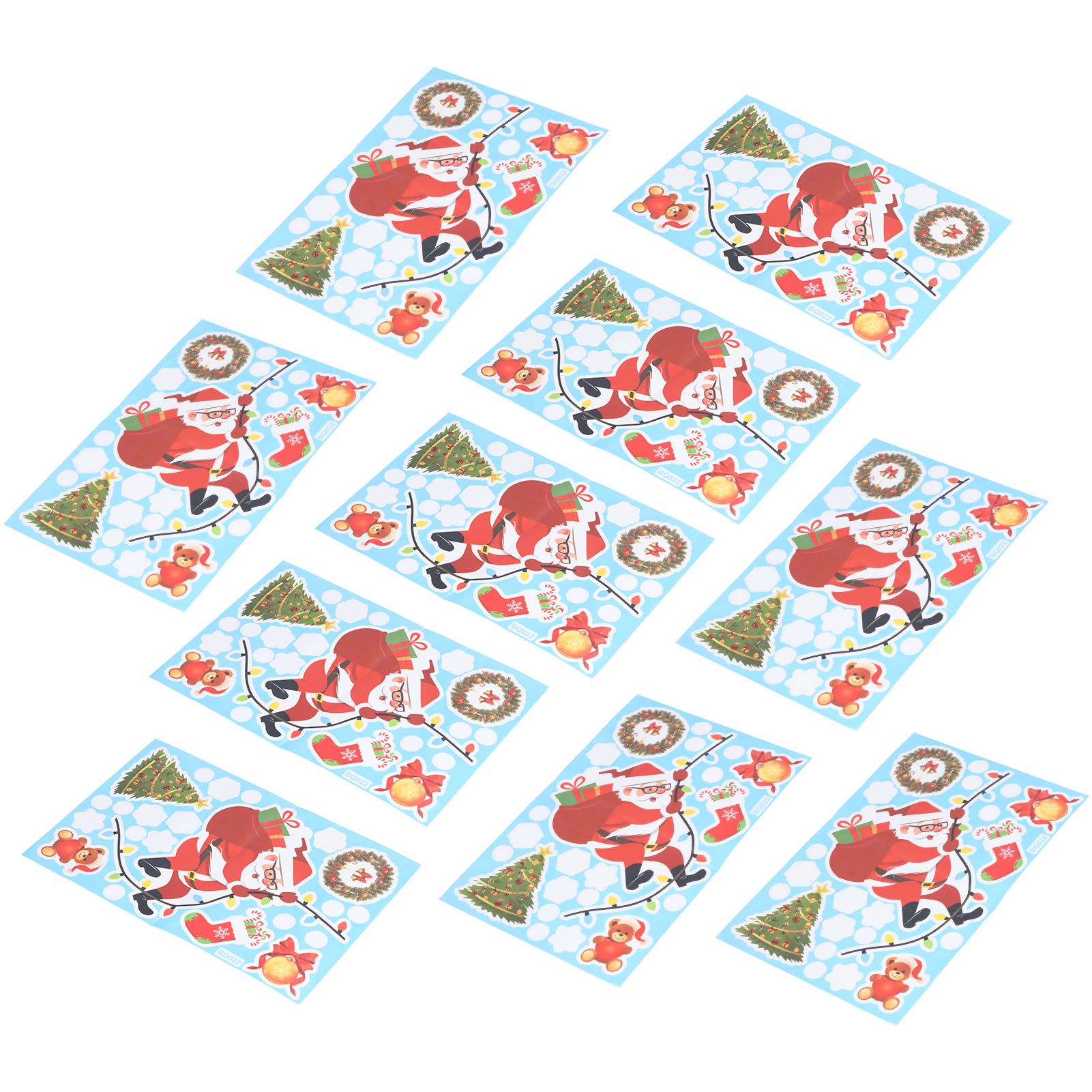 10Pcs Christmas Man Decoration Stickers SelfAdhesive Wall Decal Wall Sticker view 3