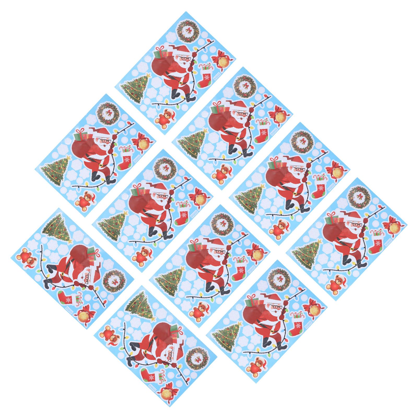 10Pcs Christmas Man Decoration Stickers SelfAdhesive Wall Decal Wall Sticker view 6