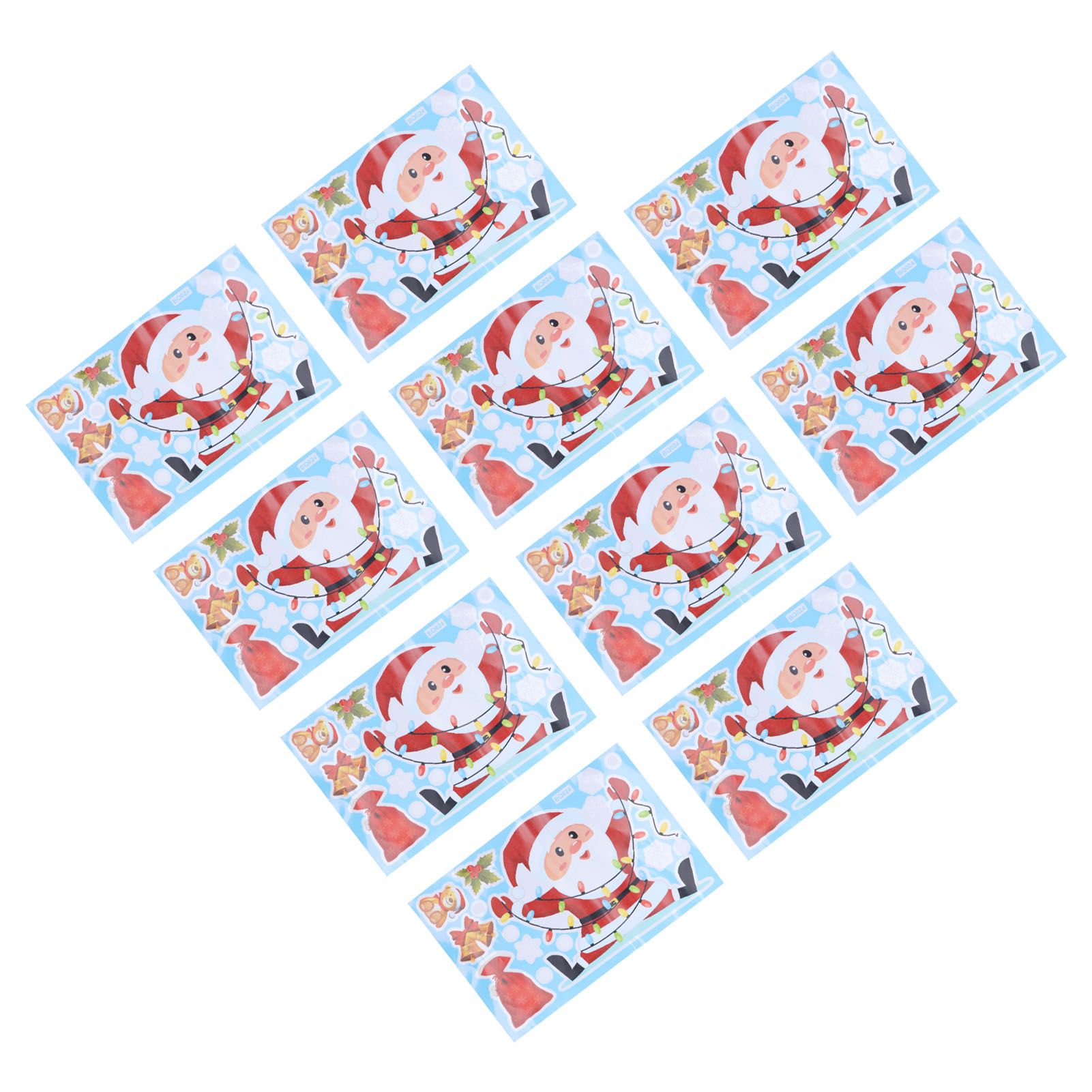 10Pcs Storefront Christmas Man Decoration Sticker SelfAdhesive Showcase view 3