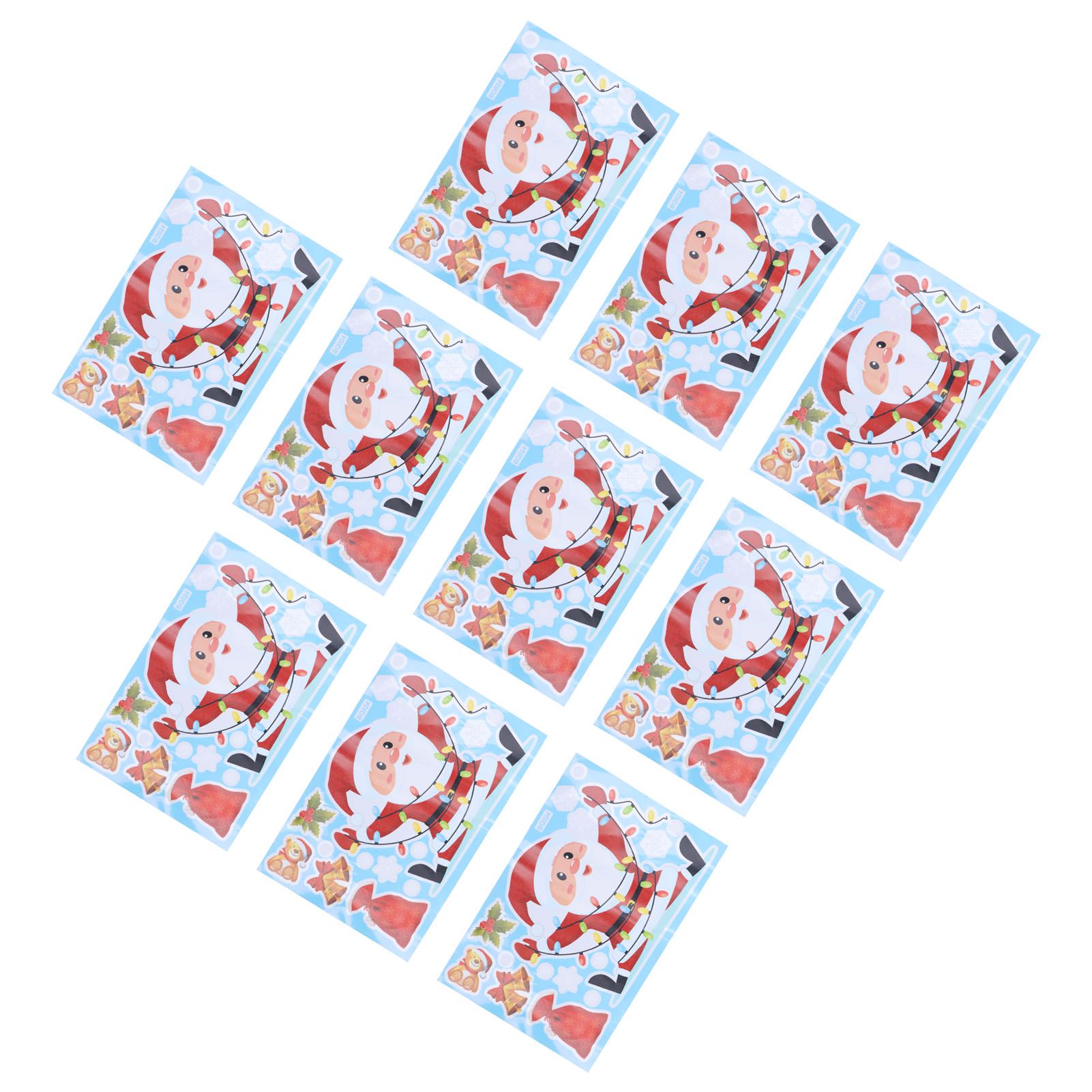 10Pcs Storefront Christmas Man Decoration Sticker SelfAdhesive Showcase view 6
