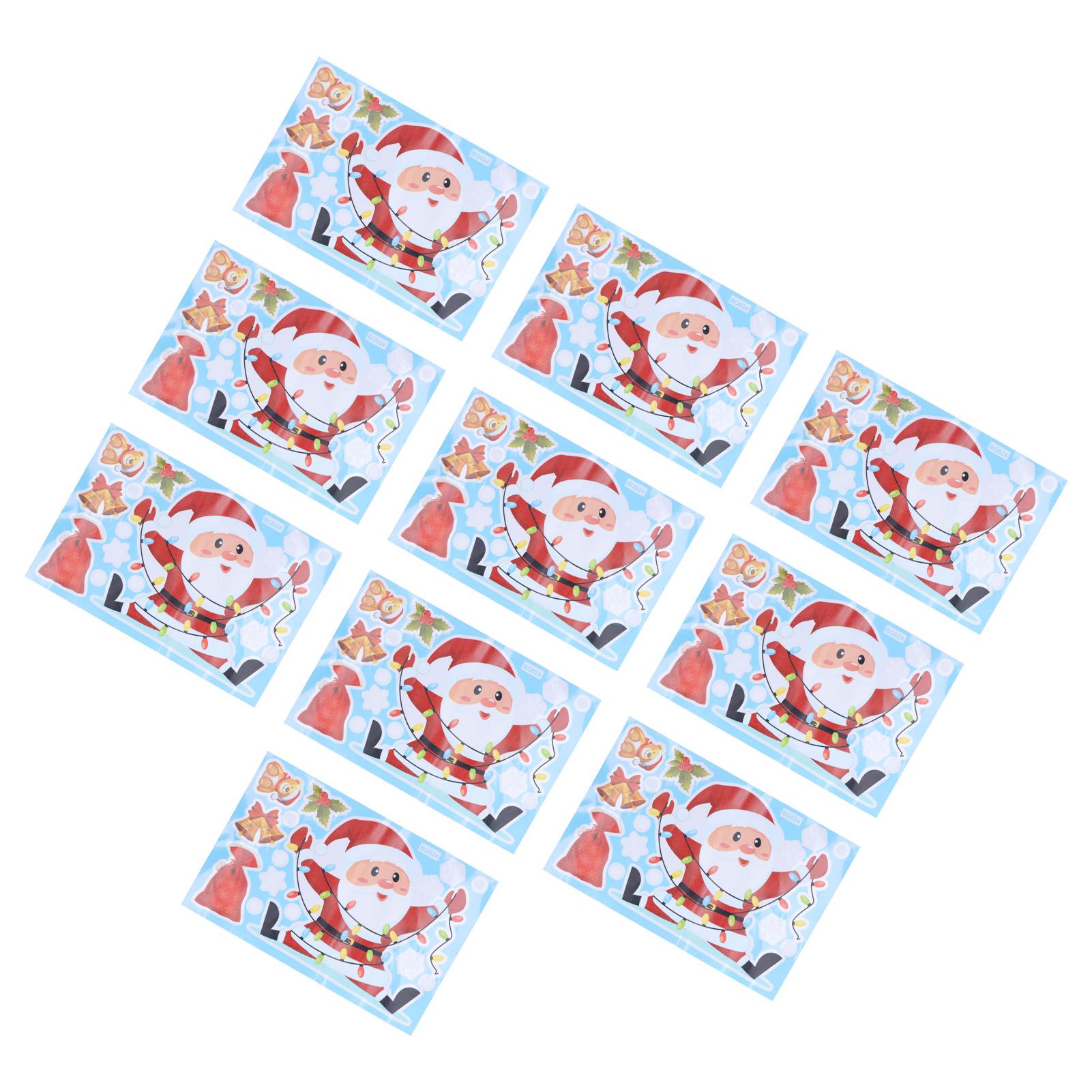 10Pcs Storefront Christmas Man Decoration Sticker SelfAdhesive Showcase view 8