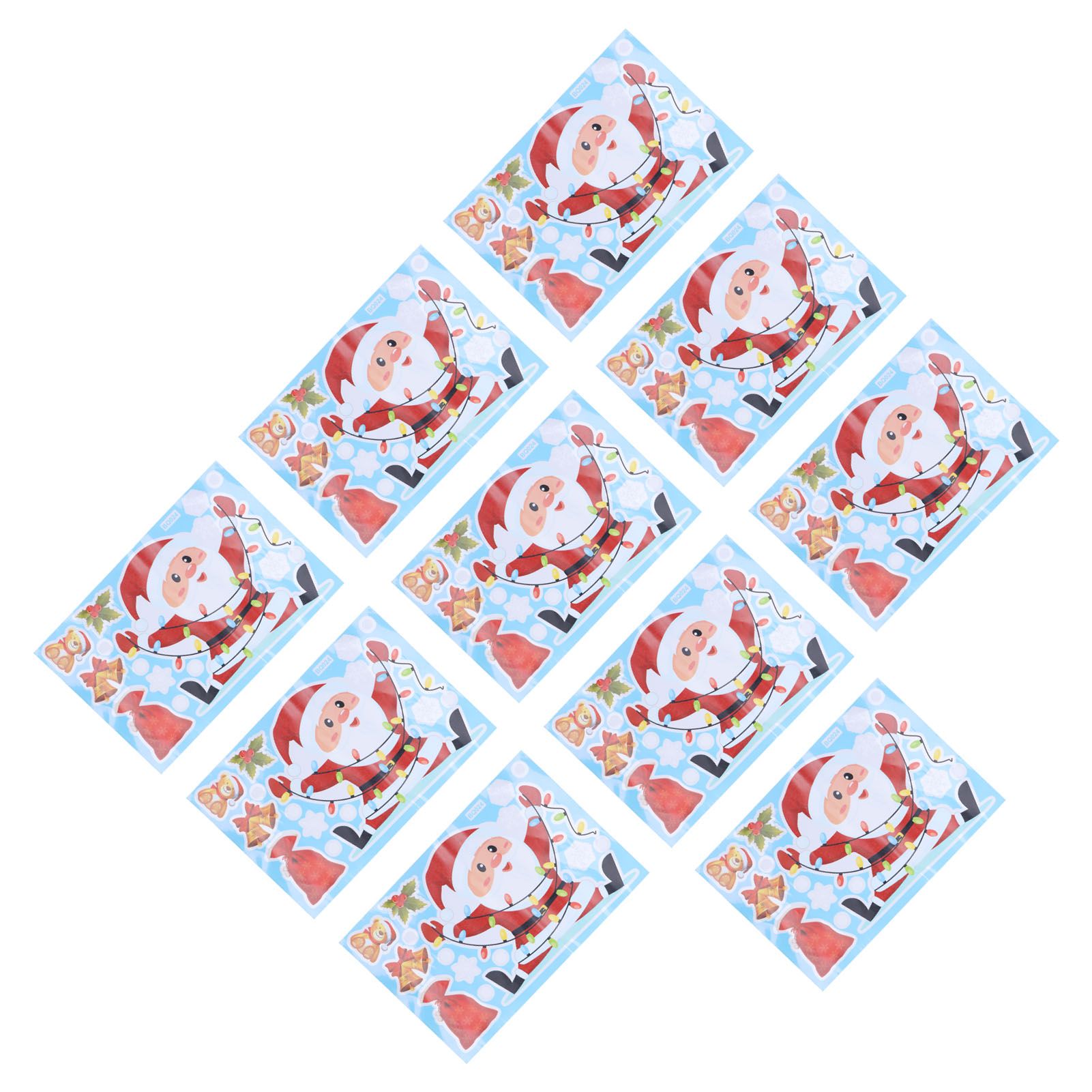 10Pcs Storefront Christmas Man Decoration Sticker SelfAdhesive Showcase view 9