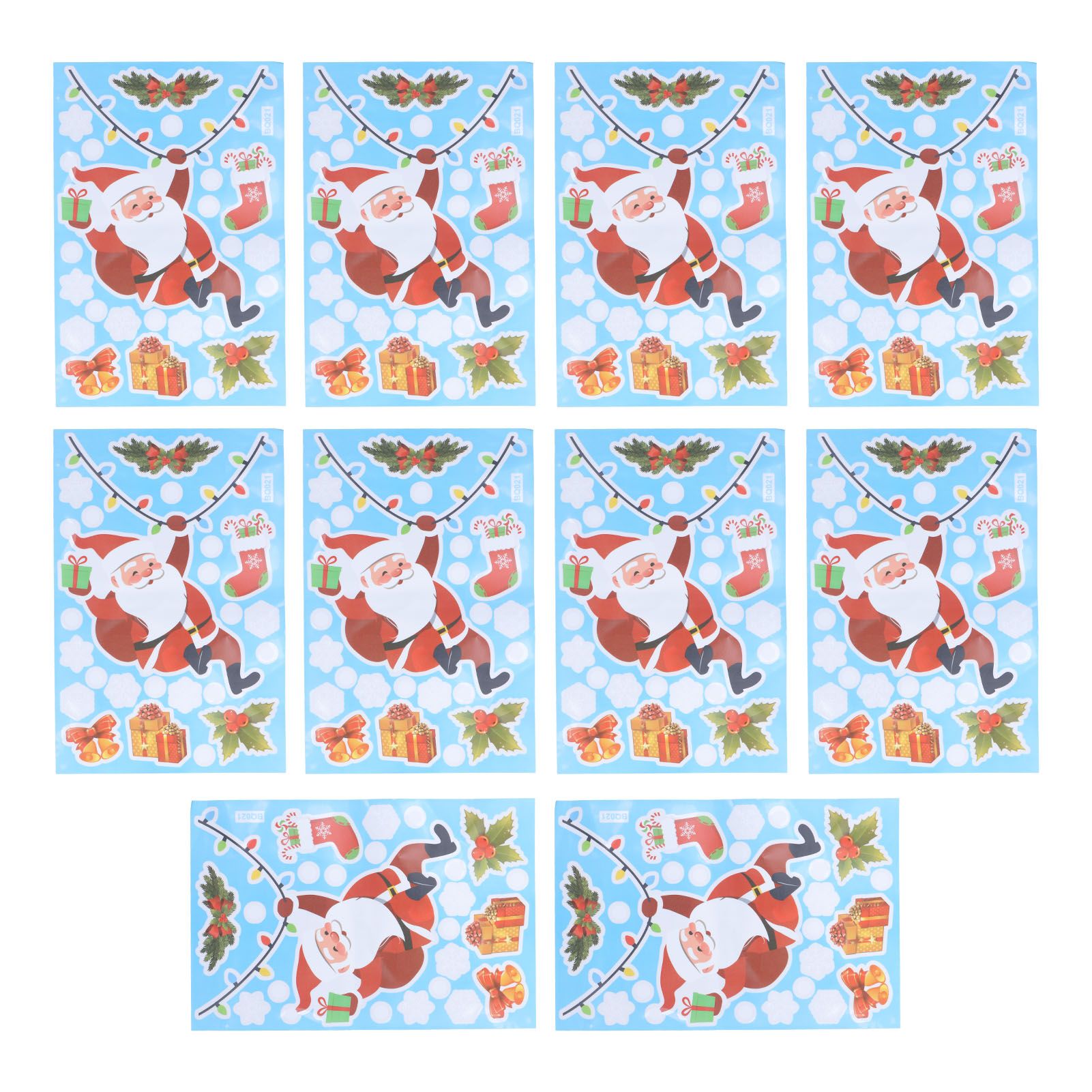 10Pcs Christmas Window Stickers SelfAdhesive Wall Decal Wall Sticker for Home