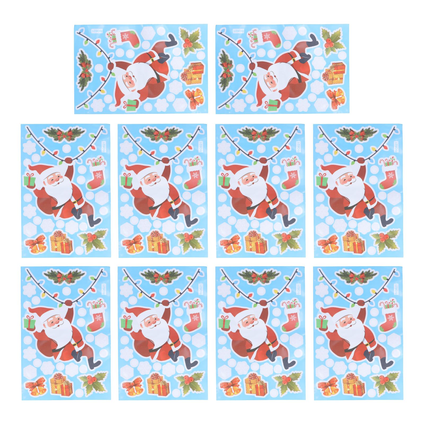 10Pcs Christmas Window Stickers SelfAdhesive Wall Decal Wall Sticker for Home view 3