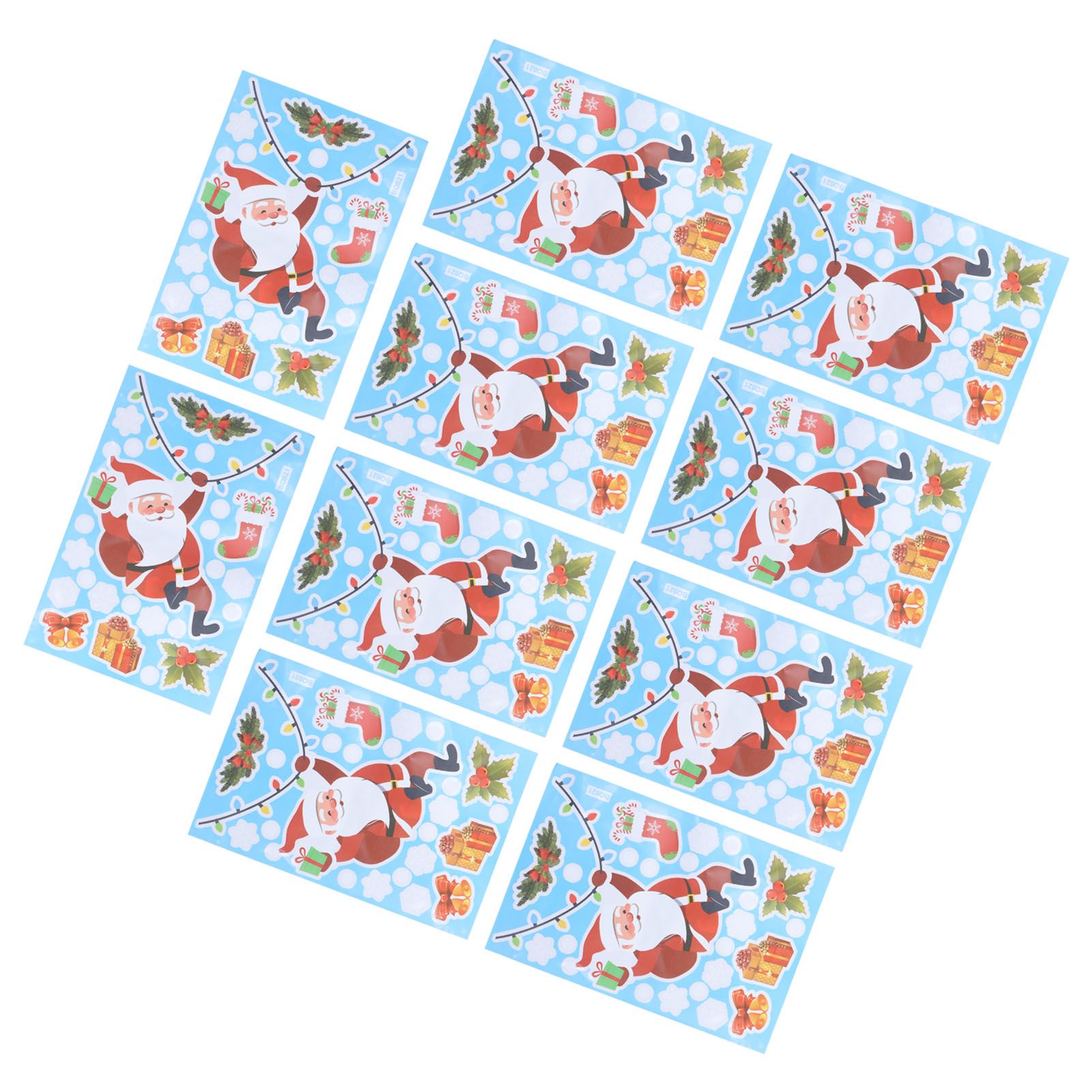 10Pcs Christmas Window Stickers SelfAdhesive Wall Decal Wall Sticker for Home view 10