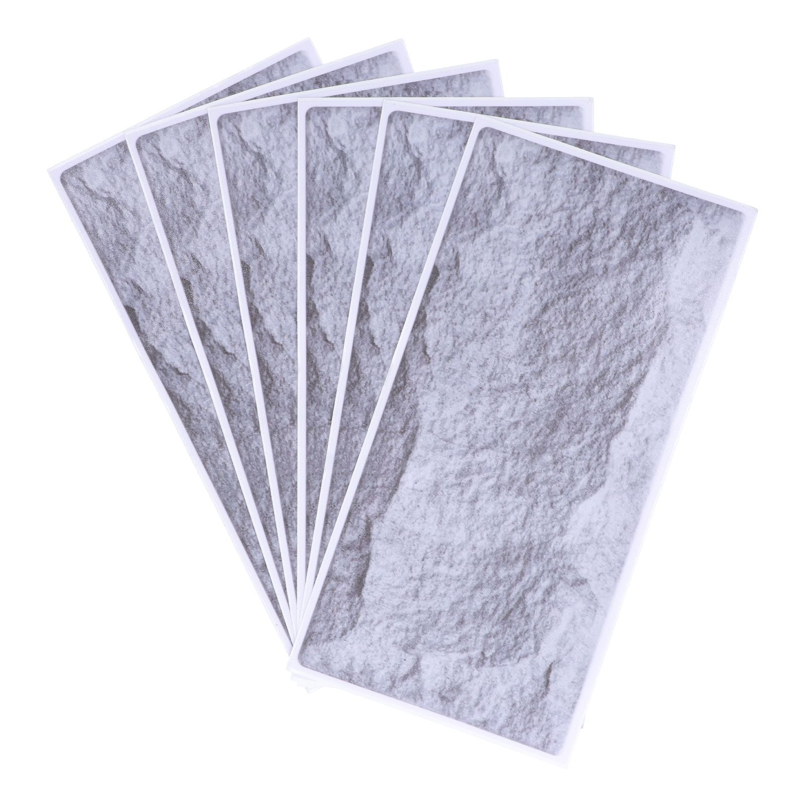 6Pcs Retro Stone Pattern Matte Wall Sticker 3D SelfAdhesive Wallpaper view 2