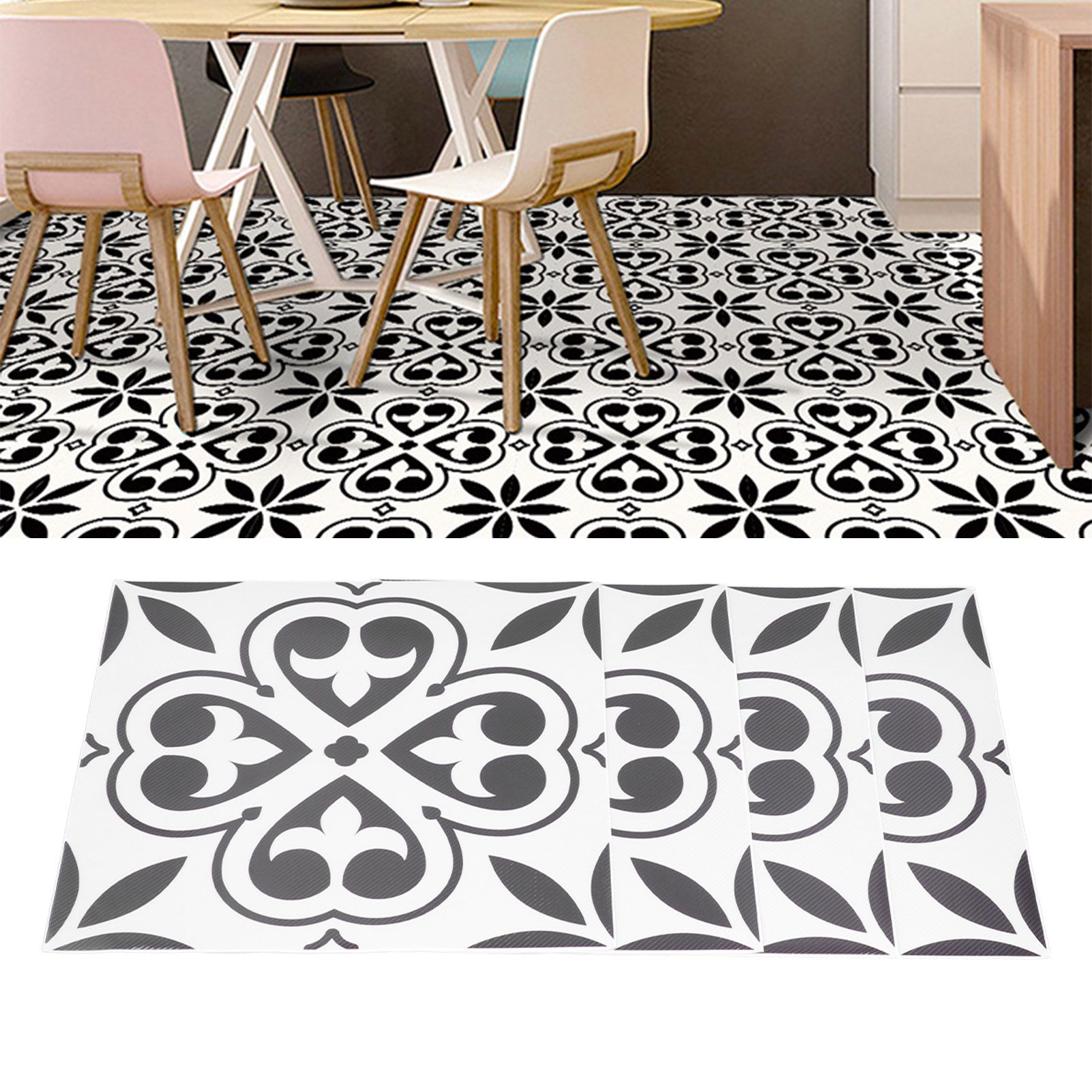 4Pcs DIY Wall Sticker Waterproof SelfAdhesive Floor Sticker for Home Bathroom view 11