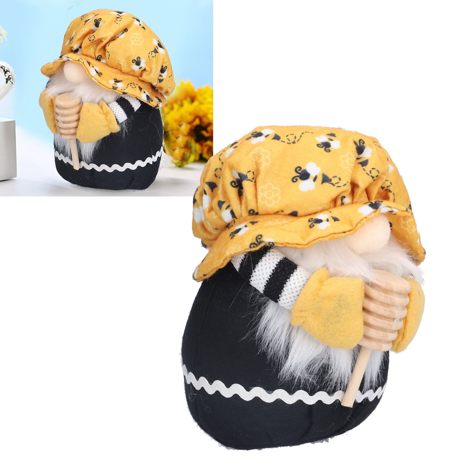Bee Pattern Gnome Doll Dwarf Faceless Doll Ornament Decor for Living Room Sofa view 12