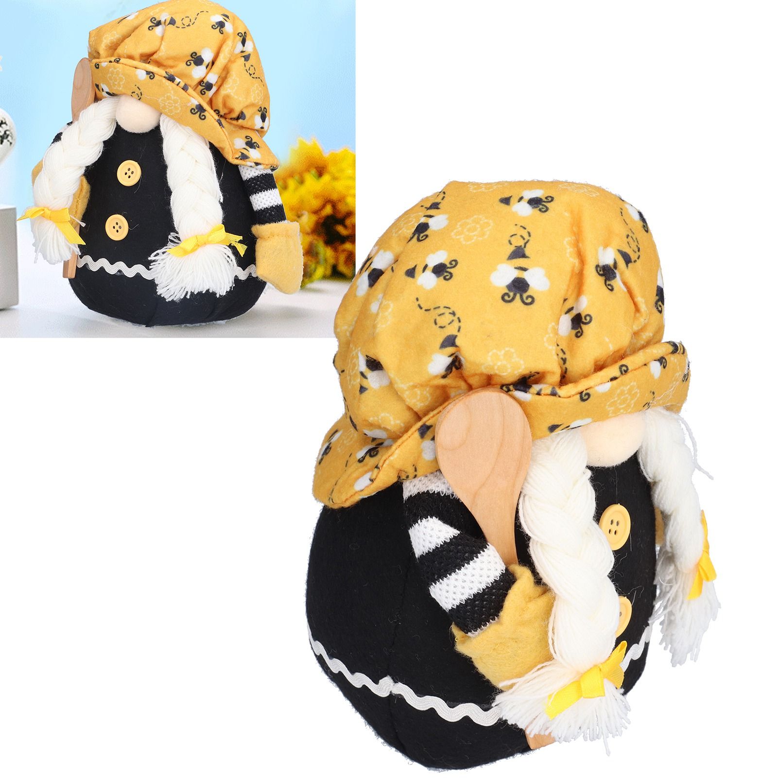 Bee Pattern Gnome Doll Dwarf Faceless Doll Ornament Decor for Living Room Sofa view 11