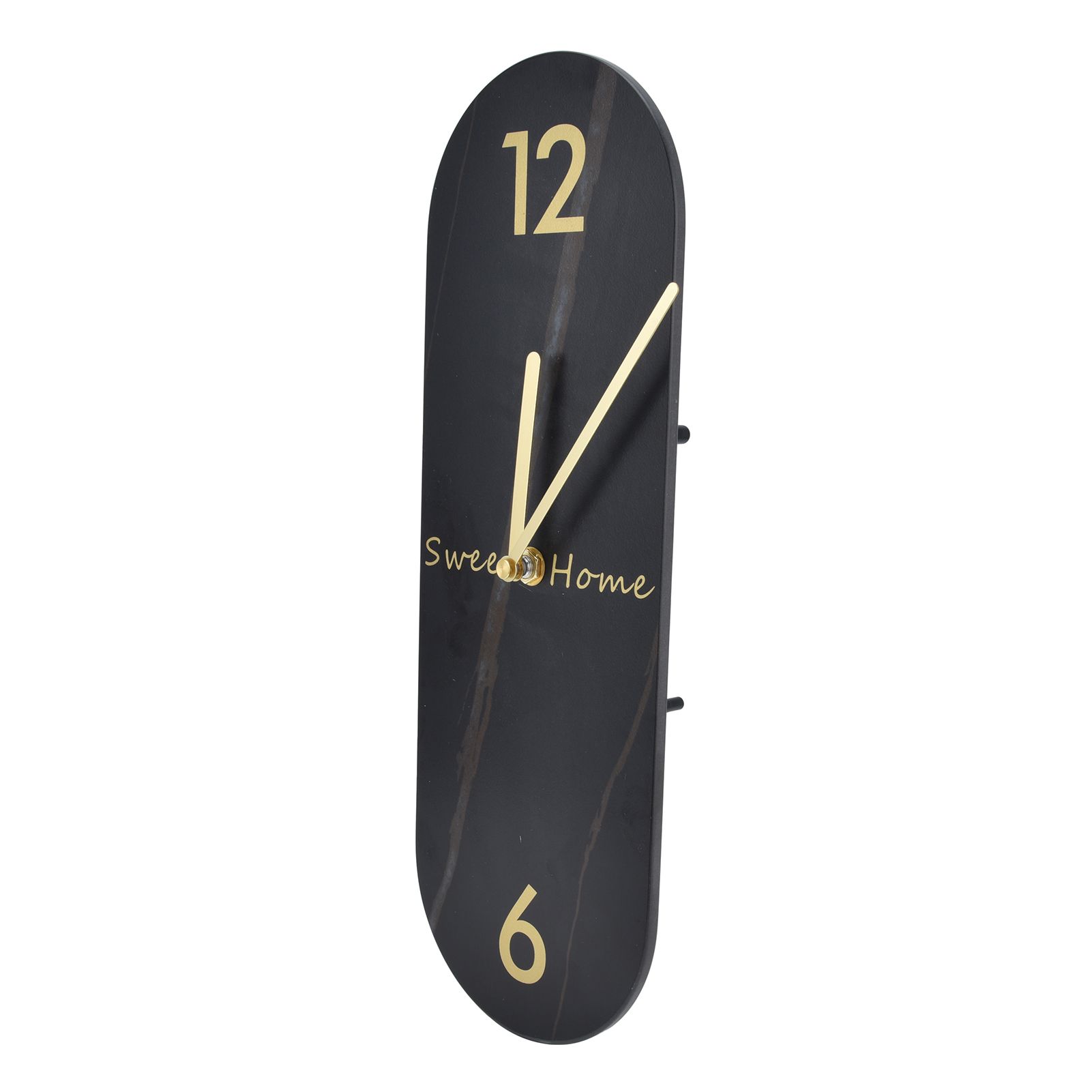 Modern Style Wall Clock Innovative Marble Grain Clock with Pendulum for Home view 4