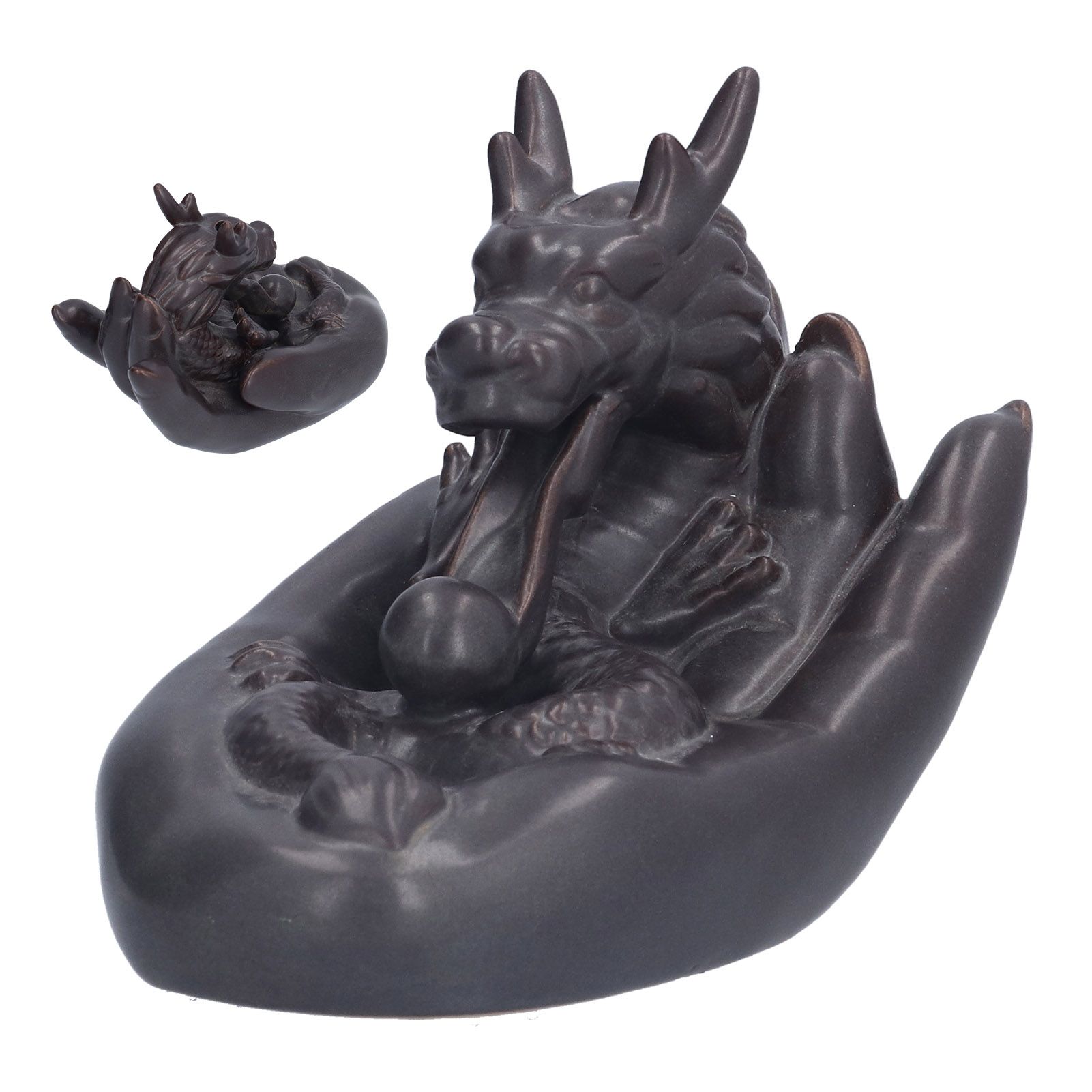 Ceramic Backflow Incense Burner DragonShaped Incense Holder Ornament for view 10