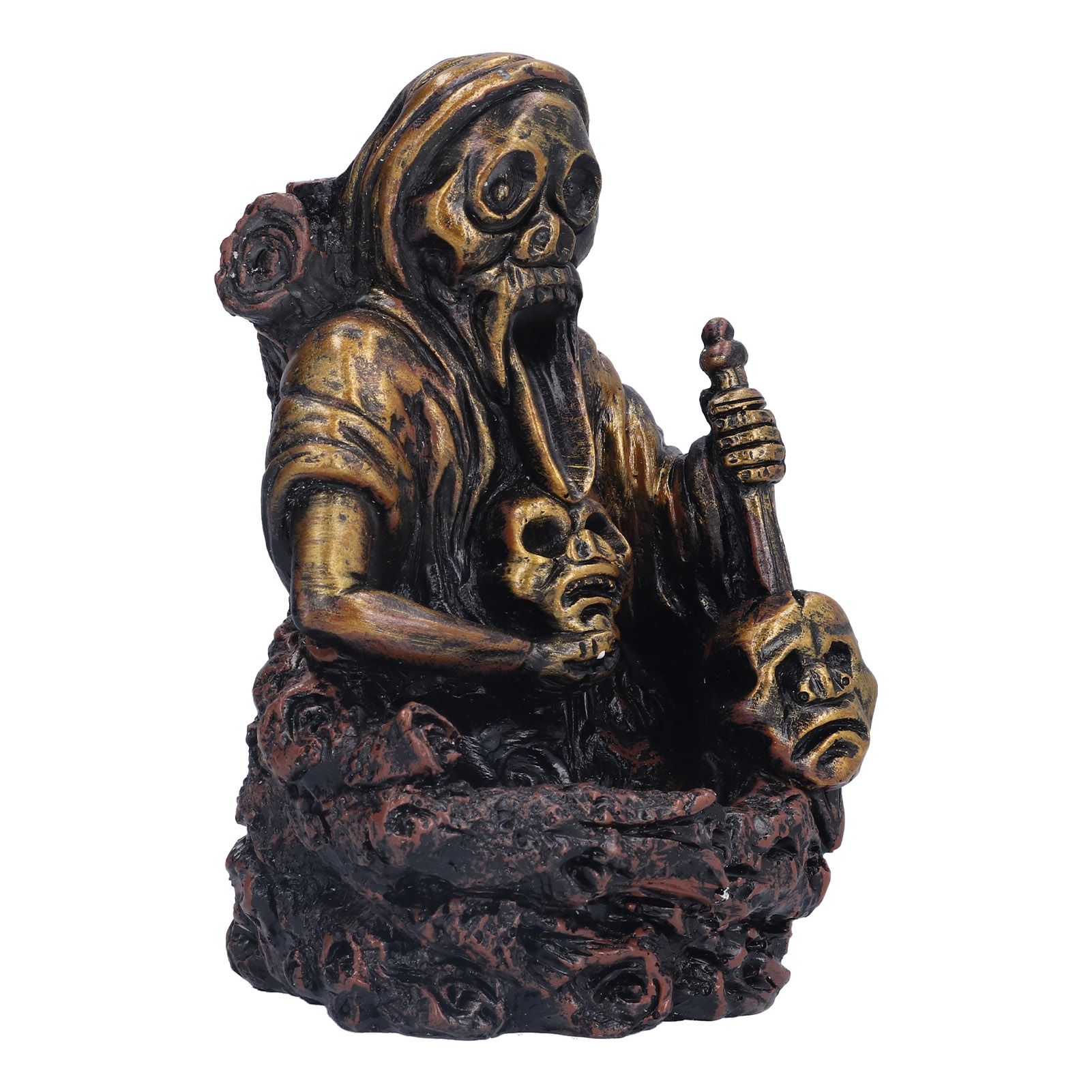 Resin Incense Burner Skull Head Incense Holder Halloween Craft Gift Home view 4