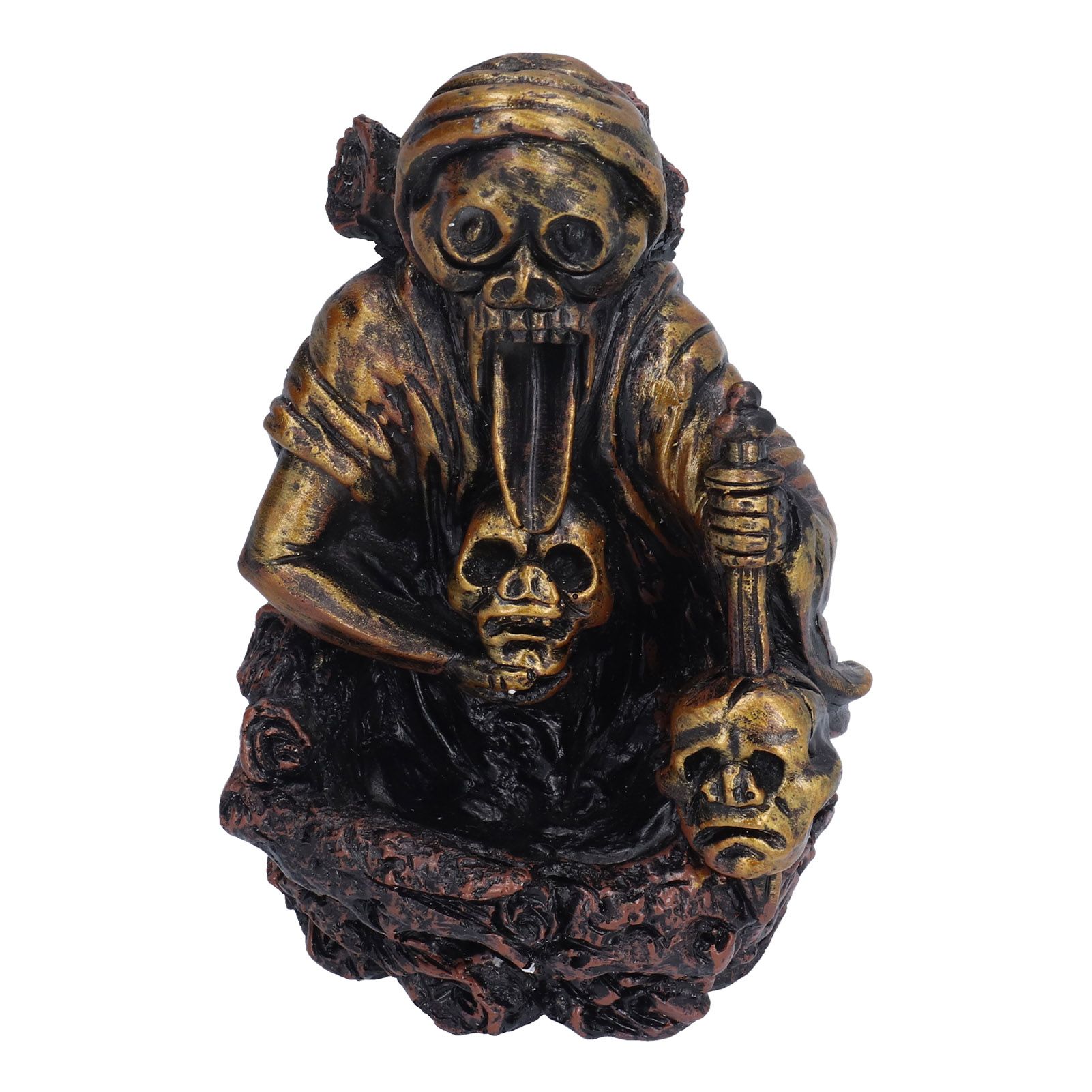Resin Incense Burner Skull Head Incense Holder Halloween Craft Gift Home view 5