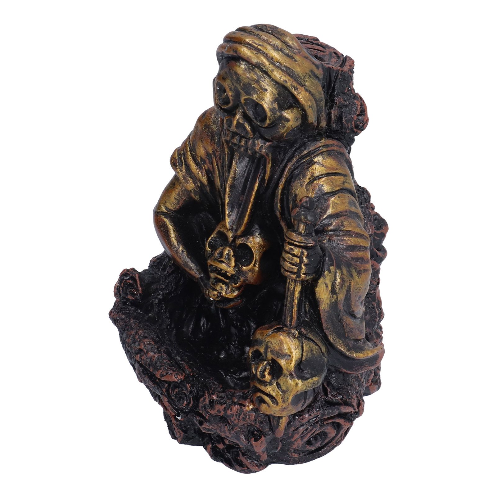 Resin Incense Burner Skull Head Incense Holder Halloween Craft Gift Home view 6