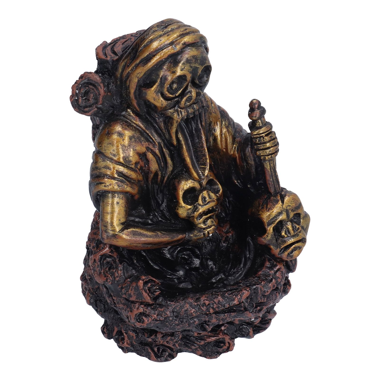 Resin Incense Burner Skull Head Incense Holder Halloween Craft Gift Home view 7