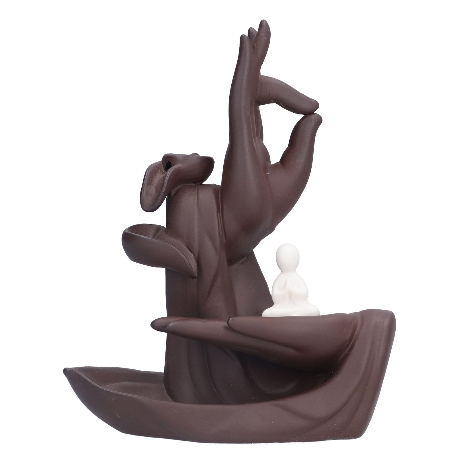Buddha Hand Incense Burner HandMade Backflow Incense Holder Ornament for Home view 2