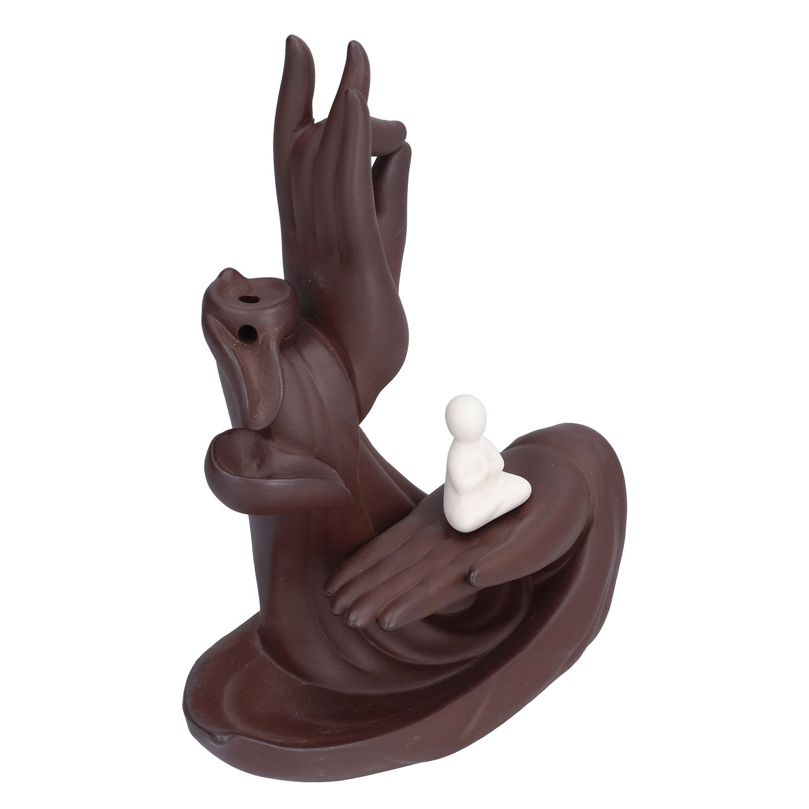 Buddha Hand Incense Burner HandMade Backflow Incense Holder Ornament for Home view 3