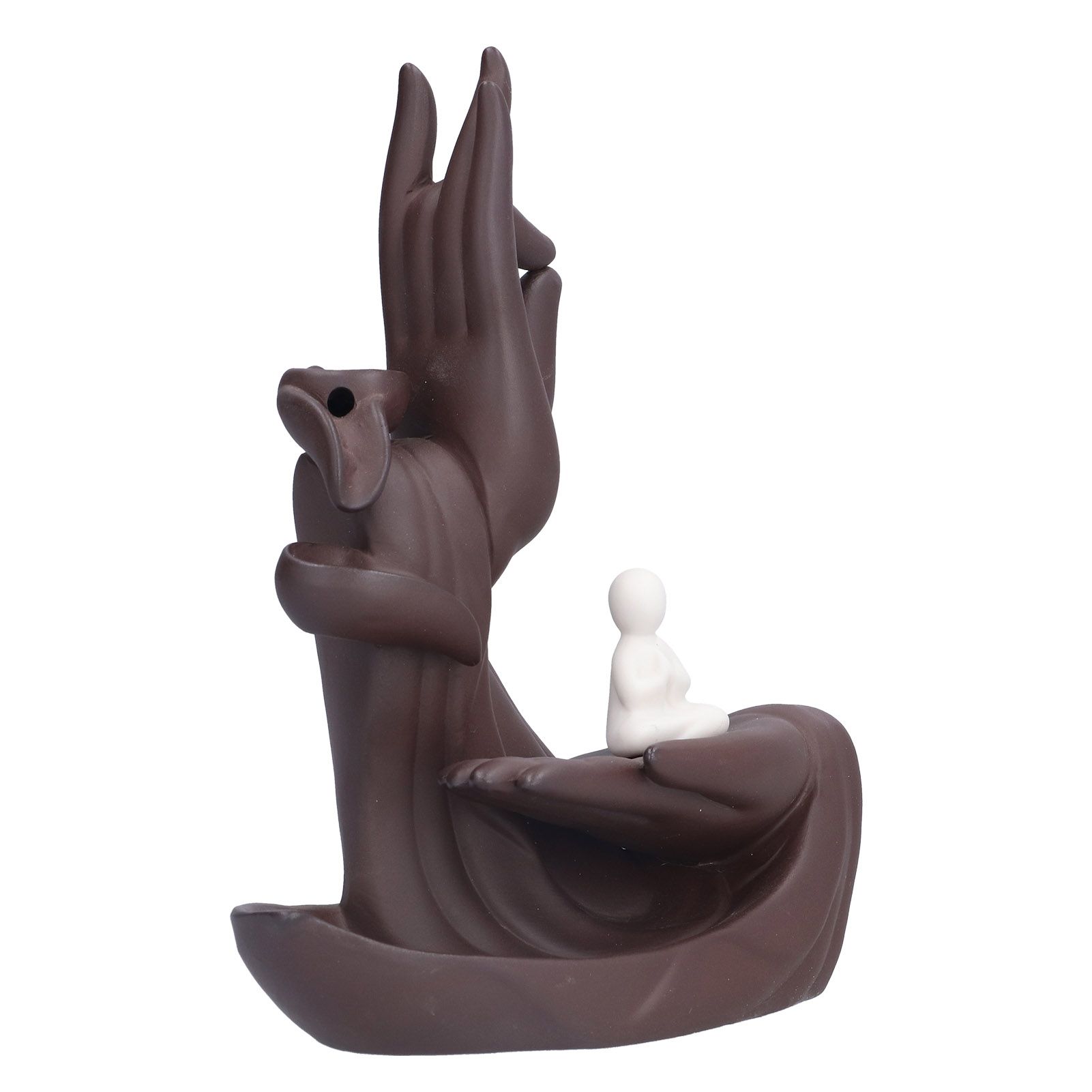 Buddha Hand Incense Burner HandMade Backflow Incense Holder Ornament for Home view 4