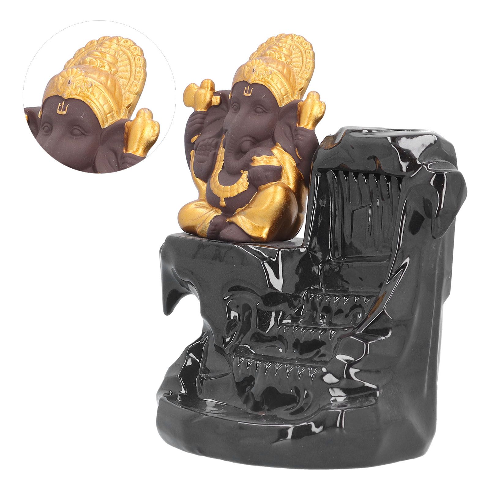 Backflow Incense Burner Desktop Waterfall Incense Holder Ornament for Sauna view 4