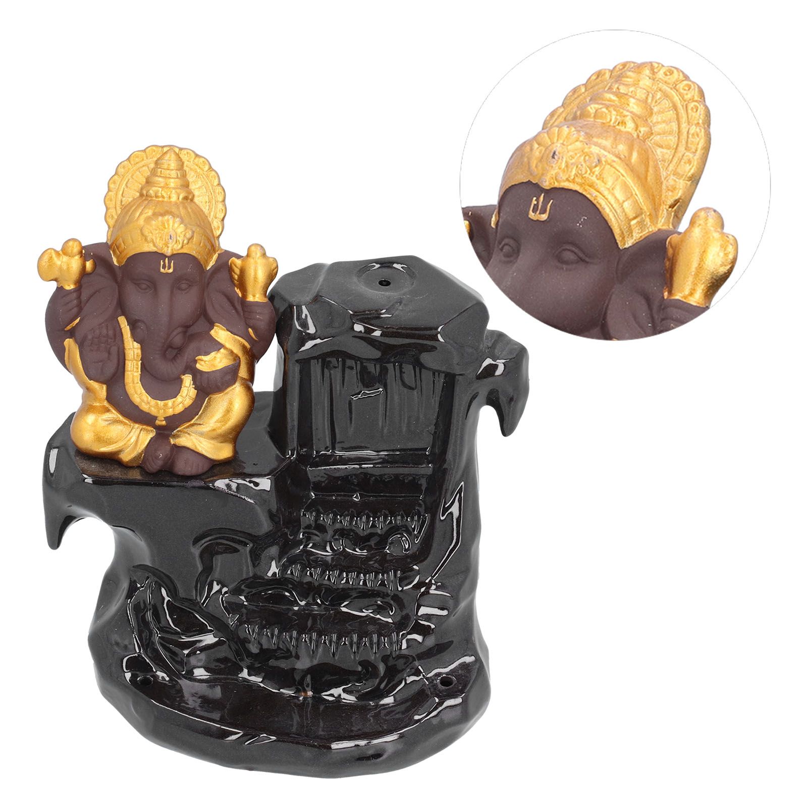 Backflow Incense Burner Desktop Waterfall Incense Holder Ornament for Sauna view 6