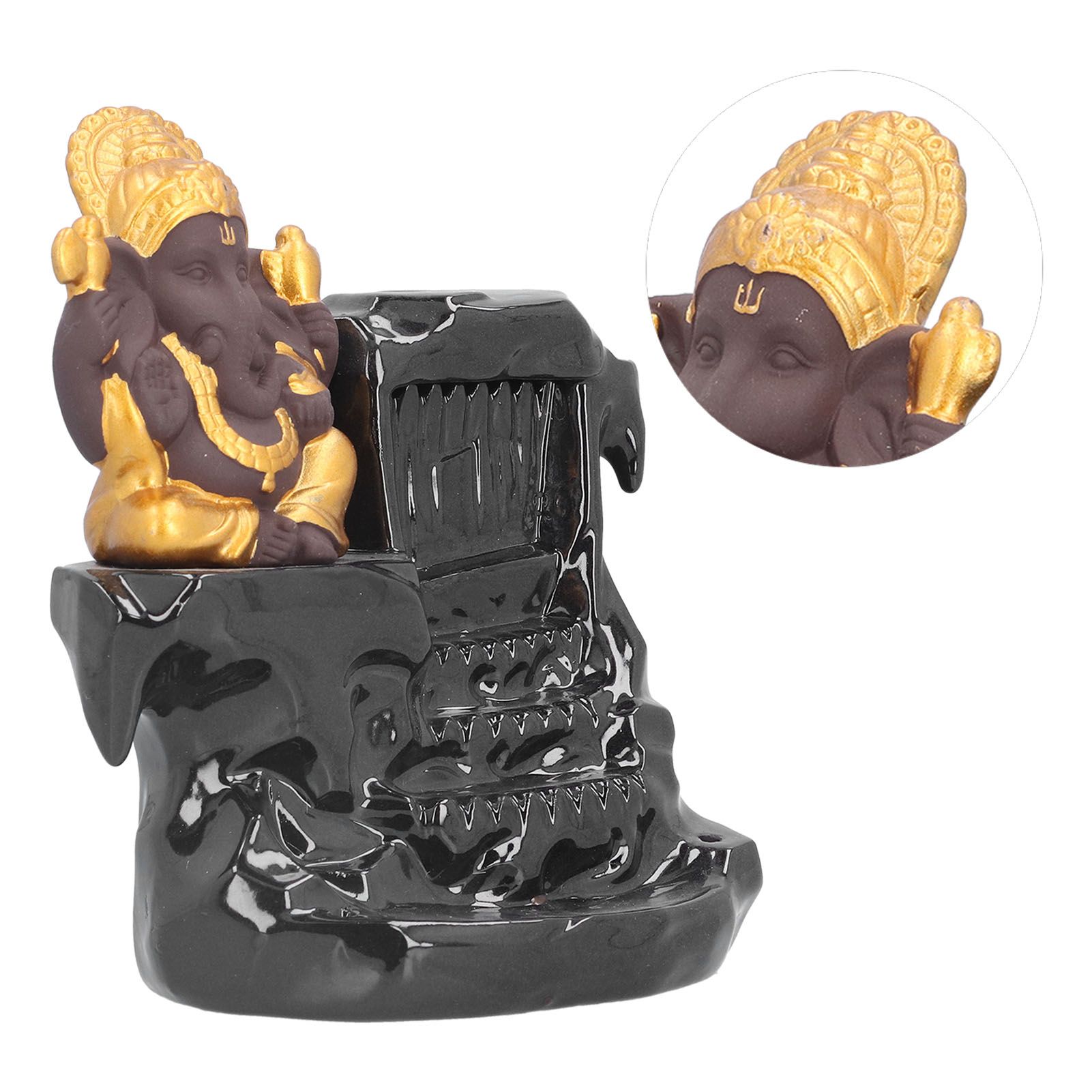 Backflow Incense Burner Desktop Waterfall Incense Holder Ornament for Sauna view 8