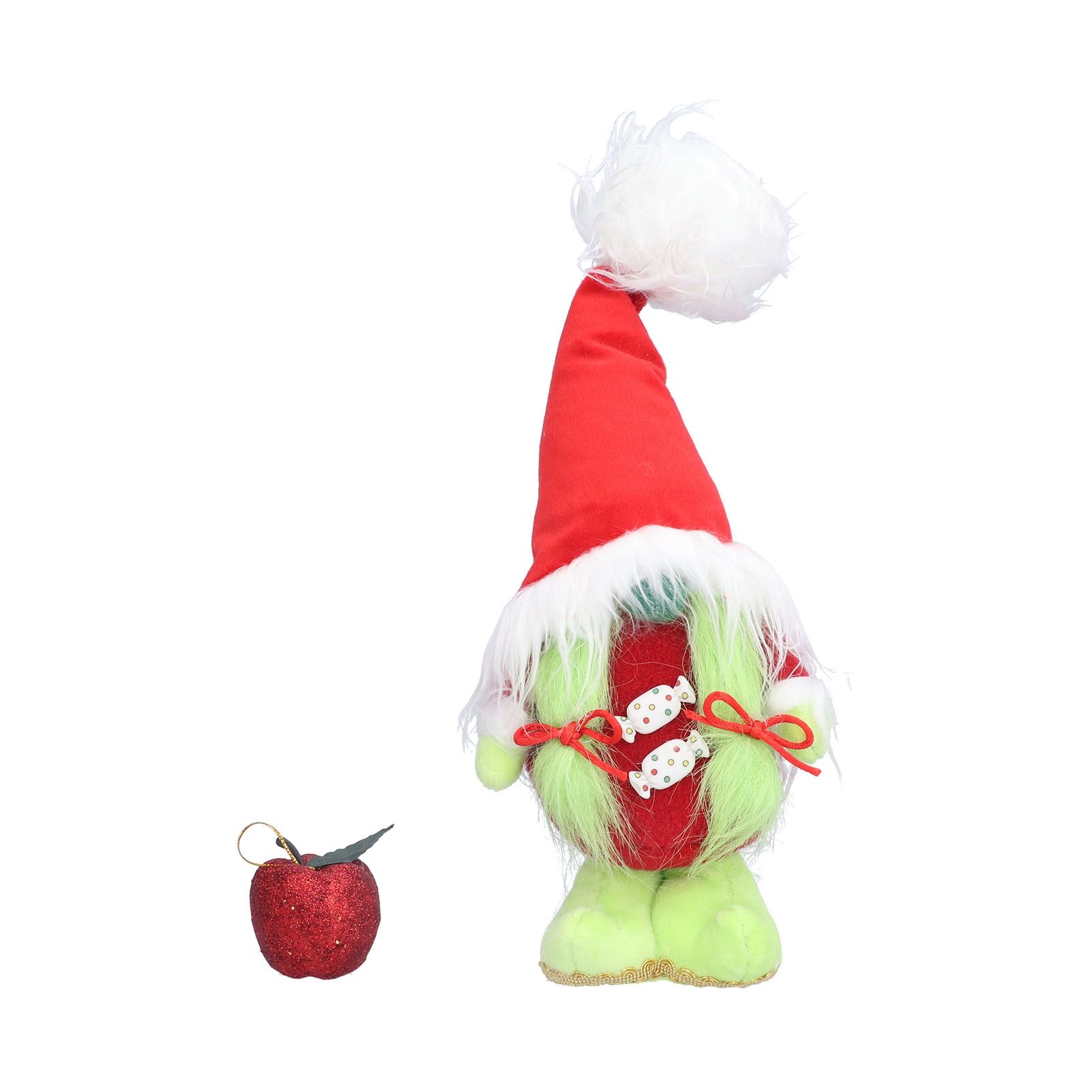 Faceless Standing Doll Dwarf Elf GreenHaired Plush Doll for Desktop Shelf view 2