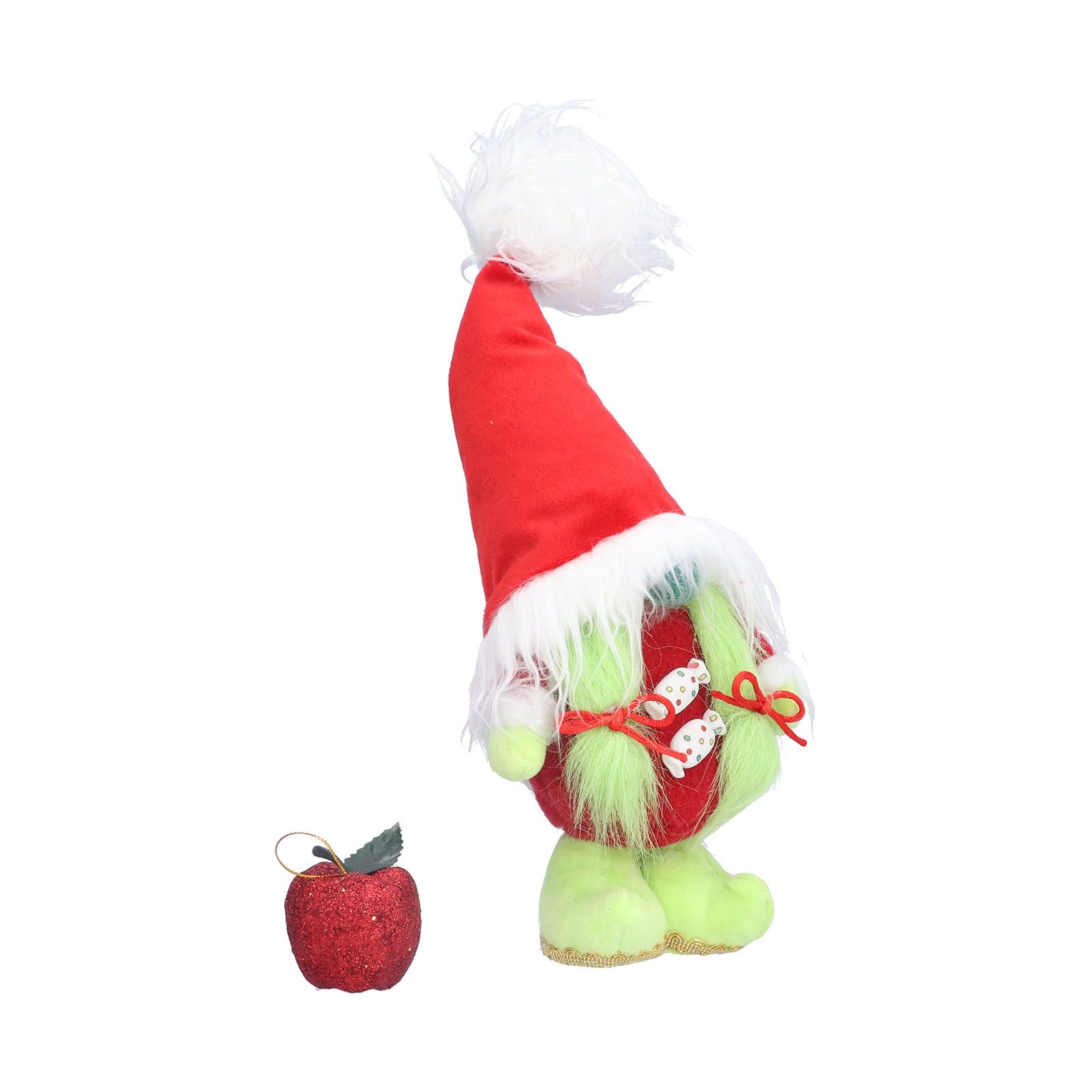 Faceless Standing Doll Dwarf Elf GreenHaired Plush Doll for Desktop Shelf view 3