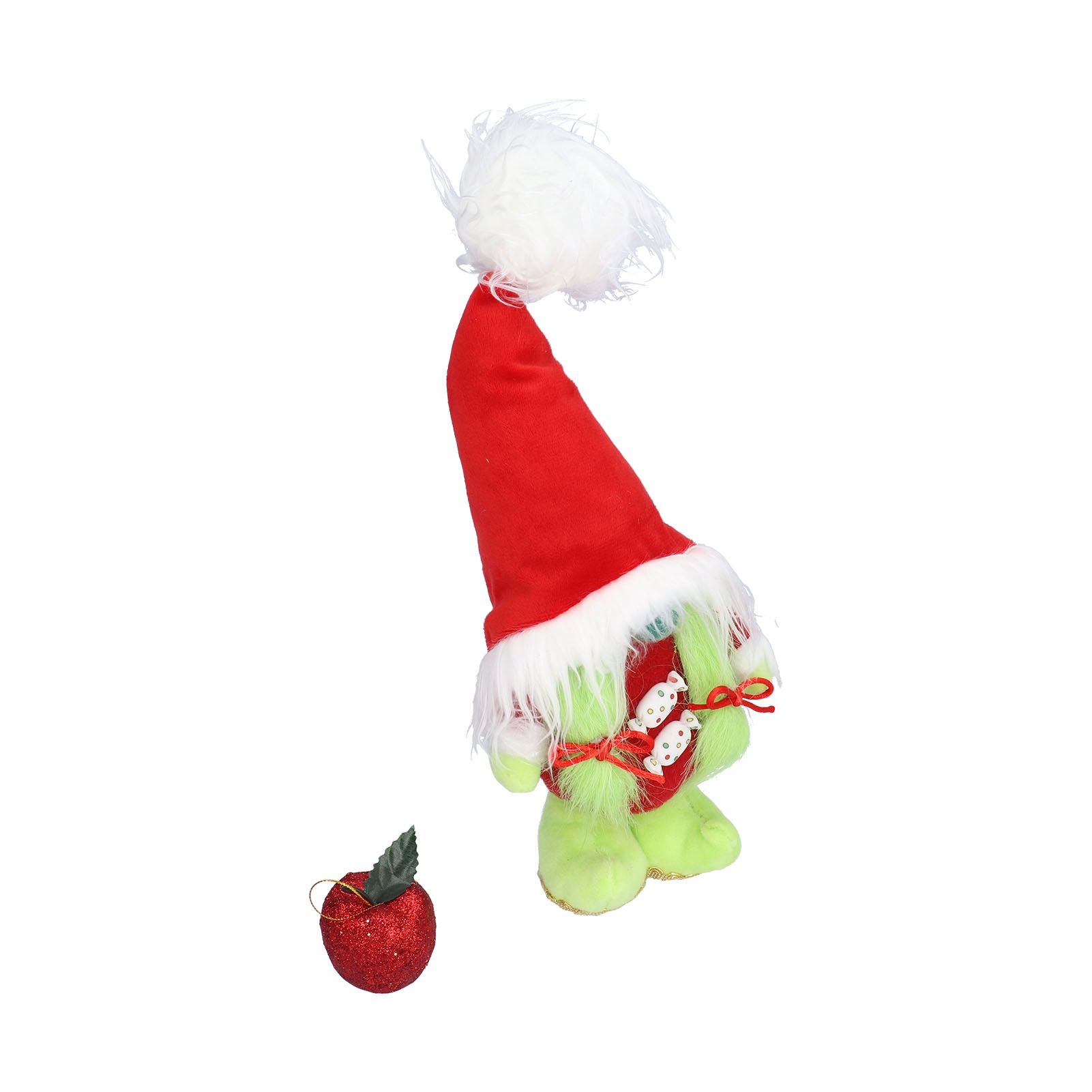 Faceless Standing Doll Dwarf Elf GreenHaired Plush Doll for Desktop Shelf view 4