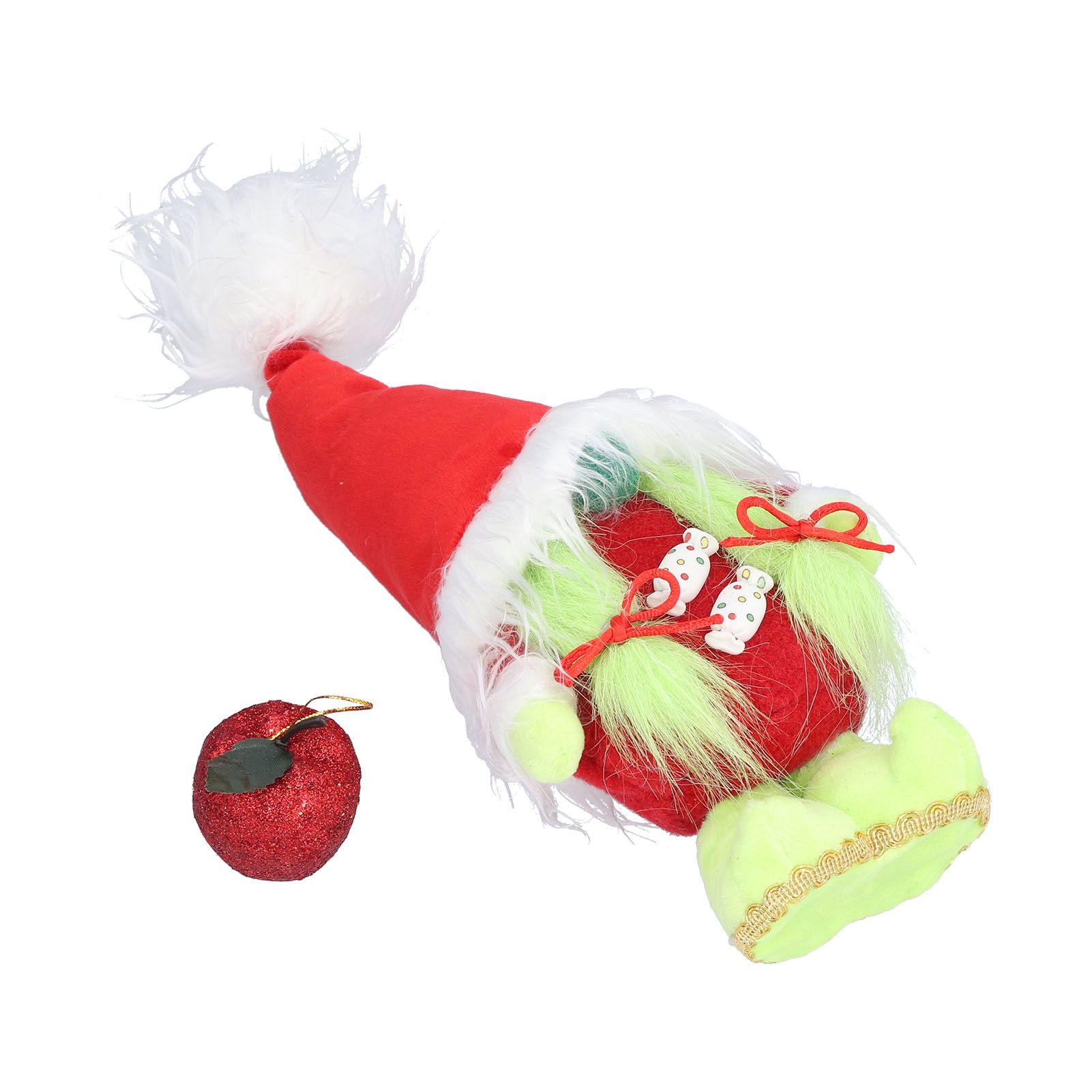 Faceless Standing Doll Dwarf Elf GreenHaired Plush Doll for Desktop Shelf view 9
