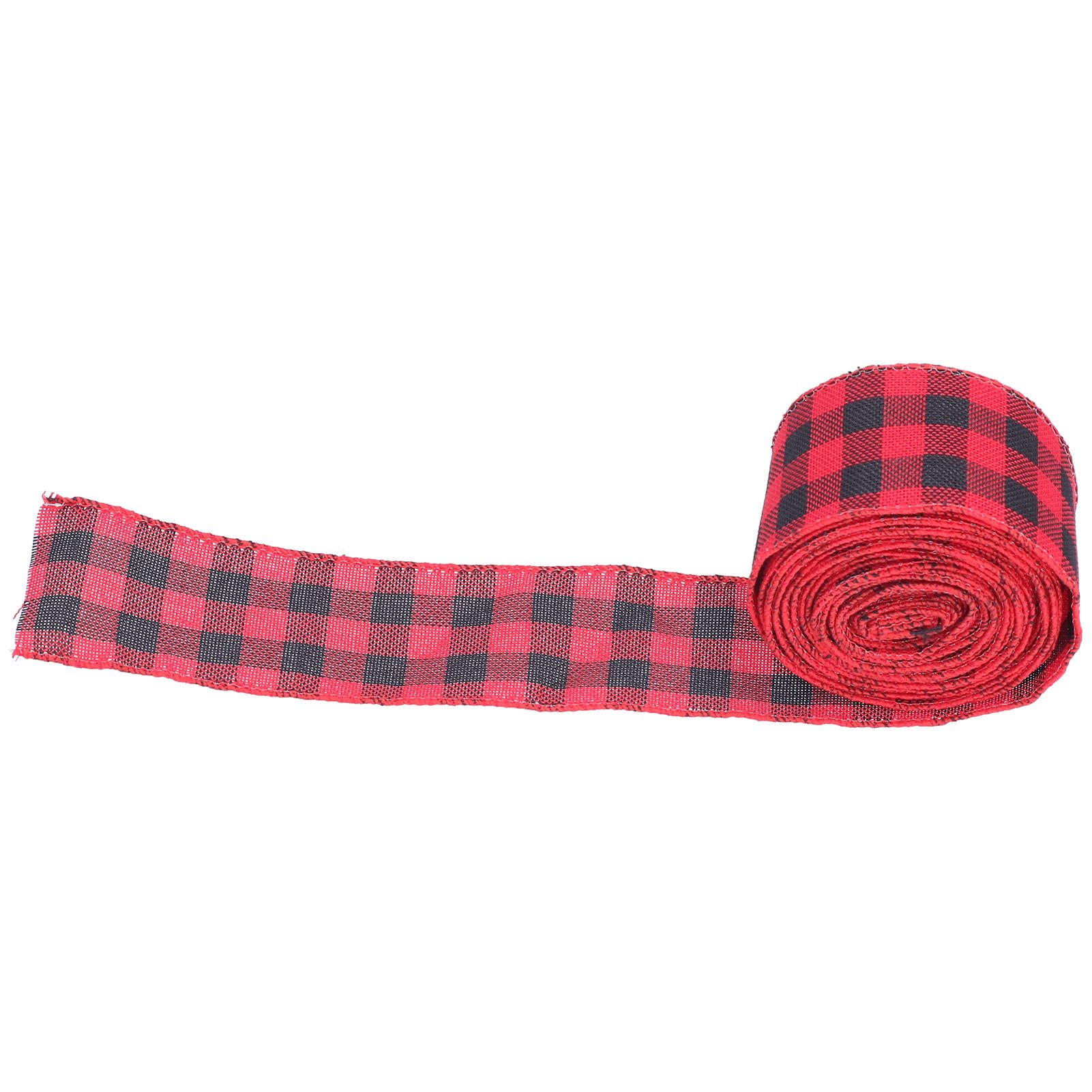 5m Christmas Wired Edge Ribbon Decorative Plaid Ribbon for Home DIY Gift view 6