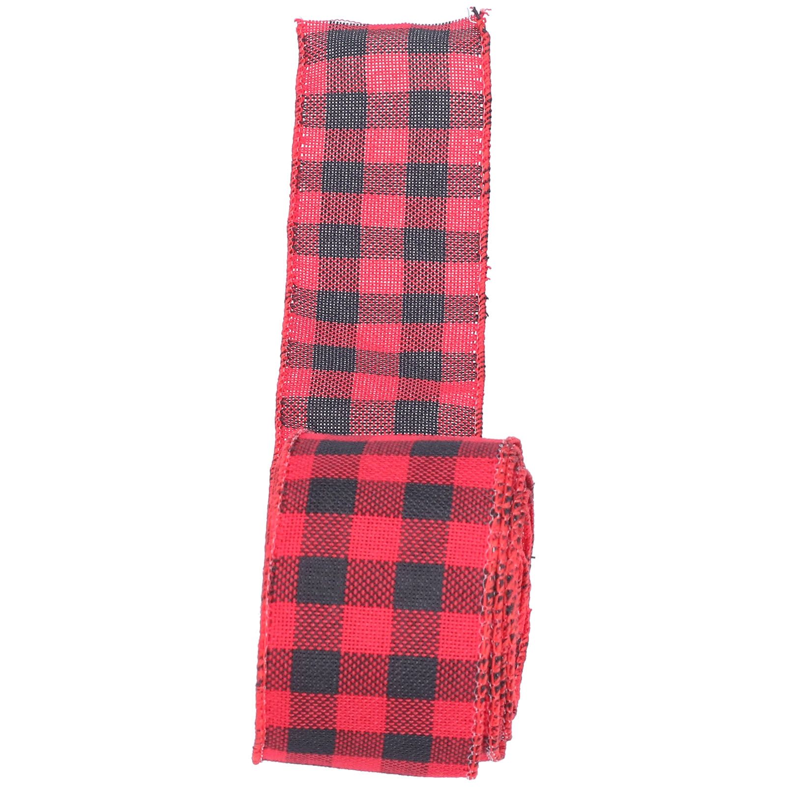 5m Christmas Wired Edge Ribbon Decorative Plaid Ribbon for Home DIY Gift view 8