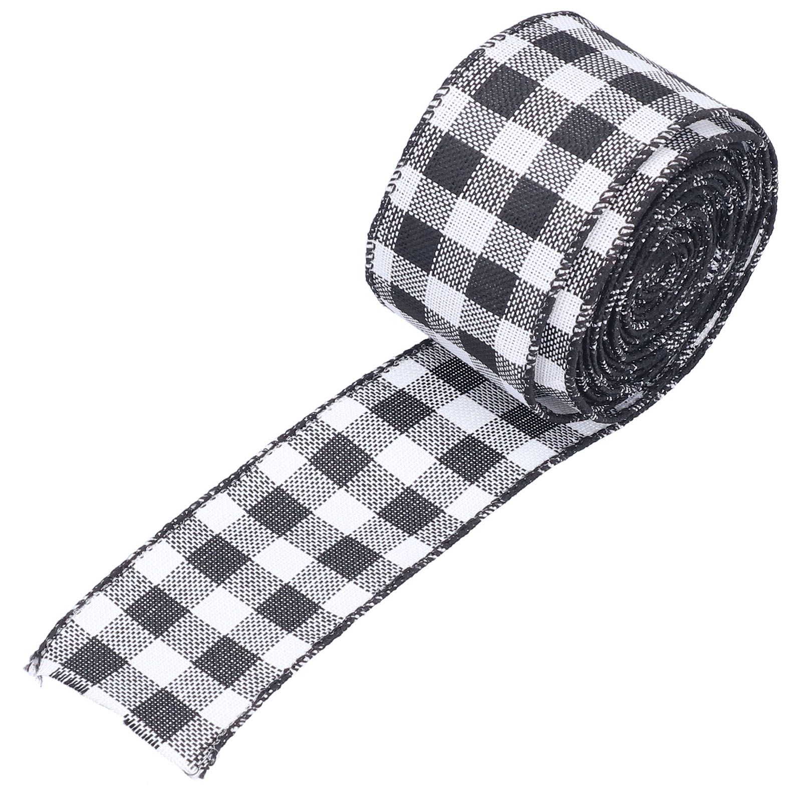 5m Christmas Wired Edge Ribbon Decorative Plaid Ribbon for Home DIY Gift view 5