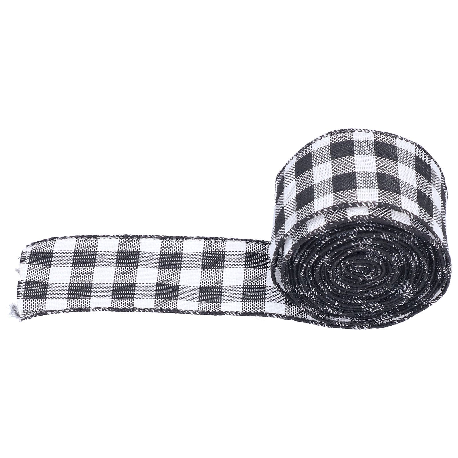 5m Christmas Wired Edge Ribbon Decorative Plaid Ribbon for Home DIY Gift view 6