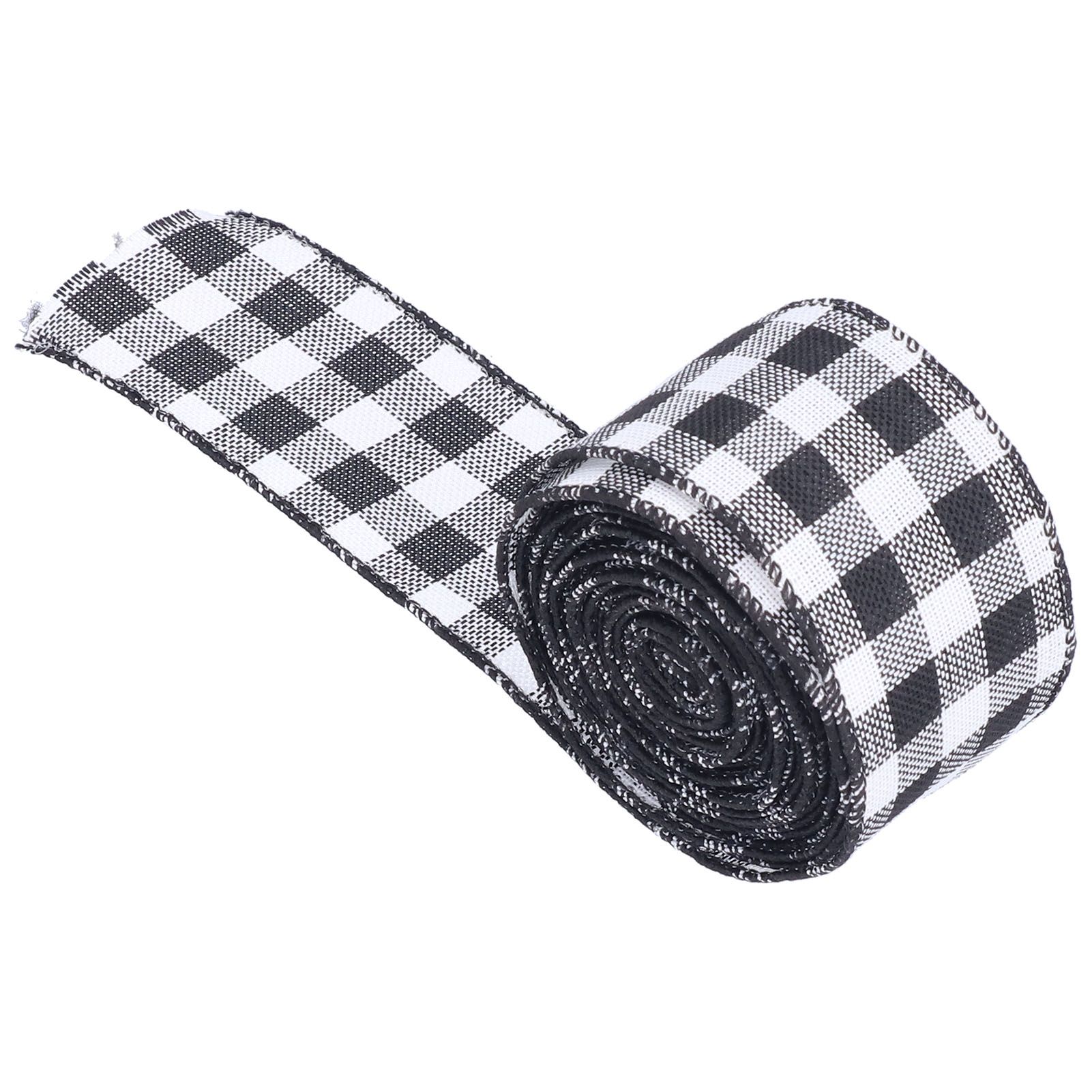 5m Christmas Wired Edge Ribbon Decorative Plaid Ribbon for Home DIY Gift view 7
