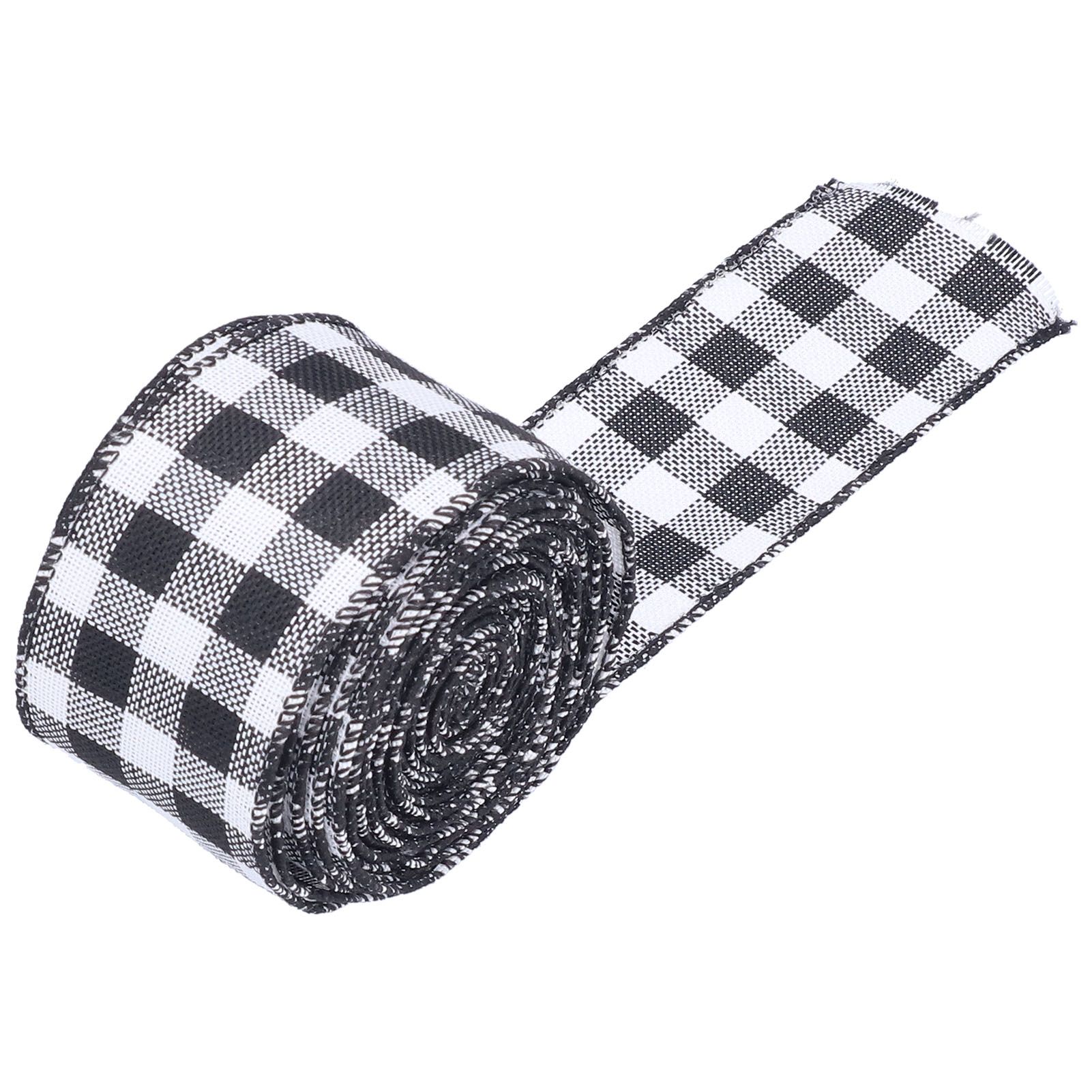5m Christmas Wired Edge Ribbon Decorative Plaid Ribbon for Home DIY Gift view 9